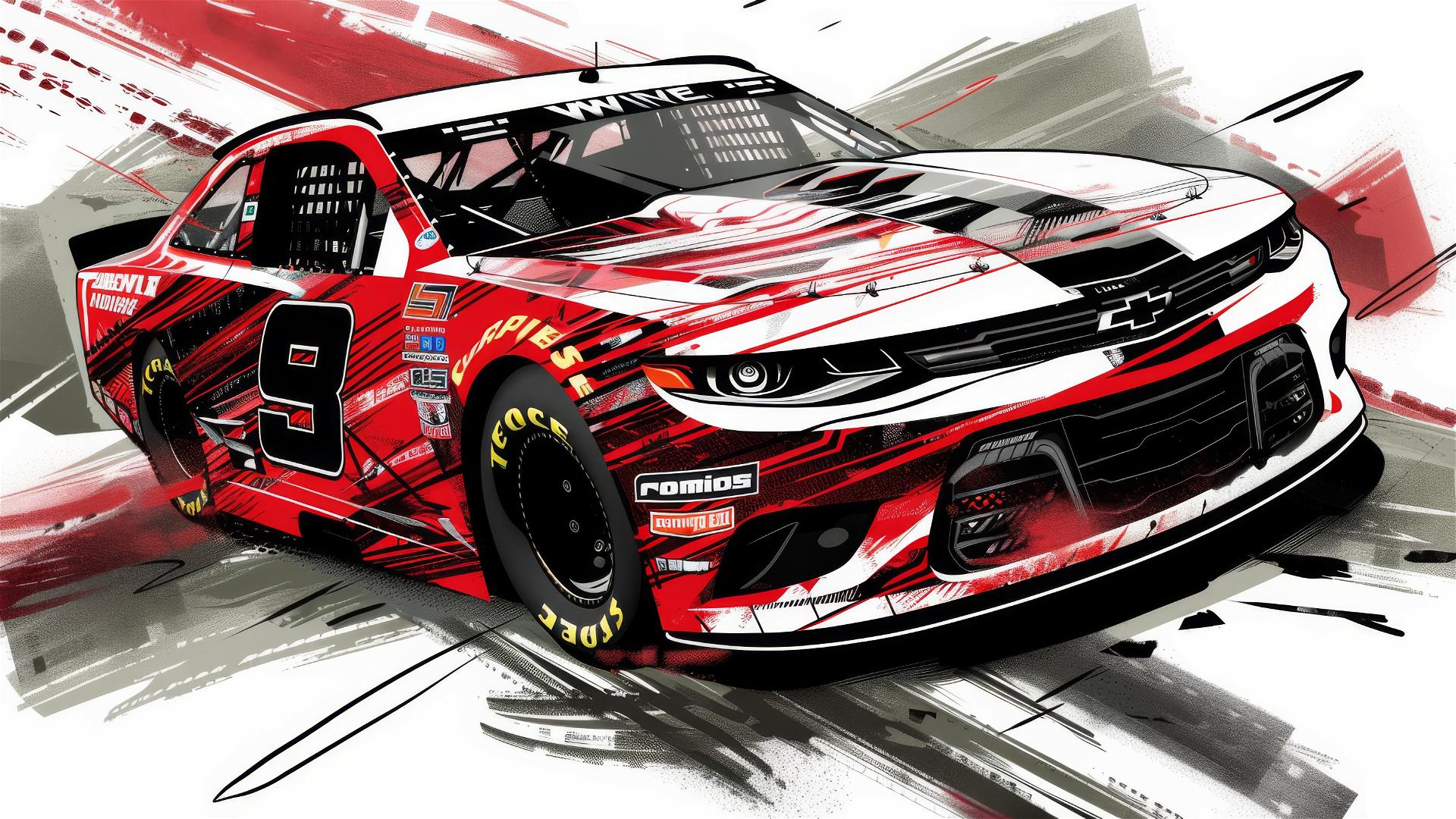 NASCAR-themed t-shirt design