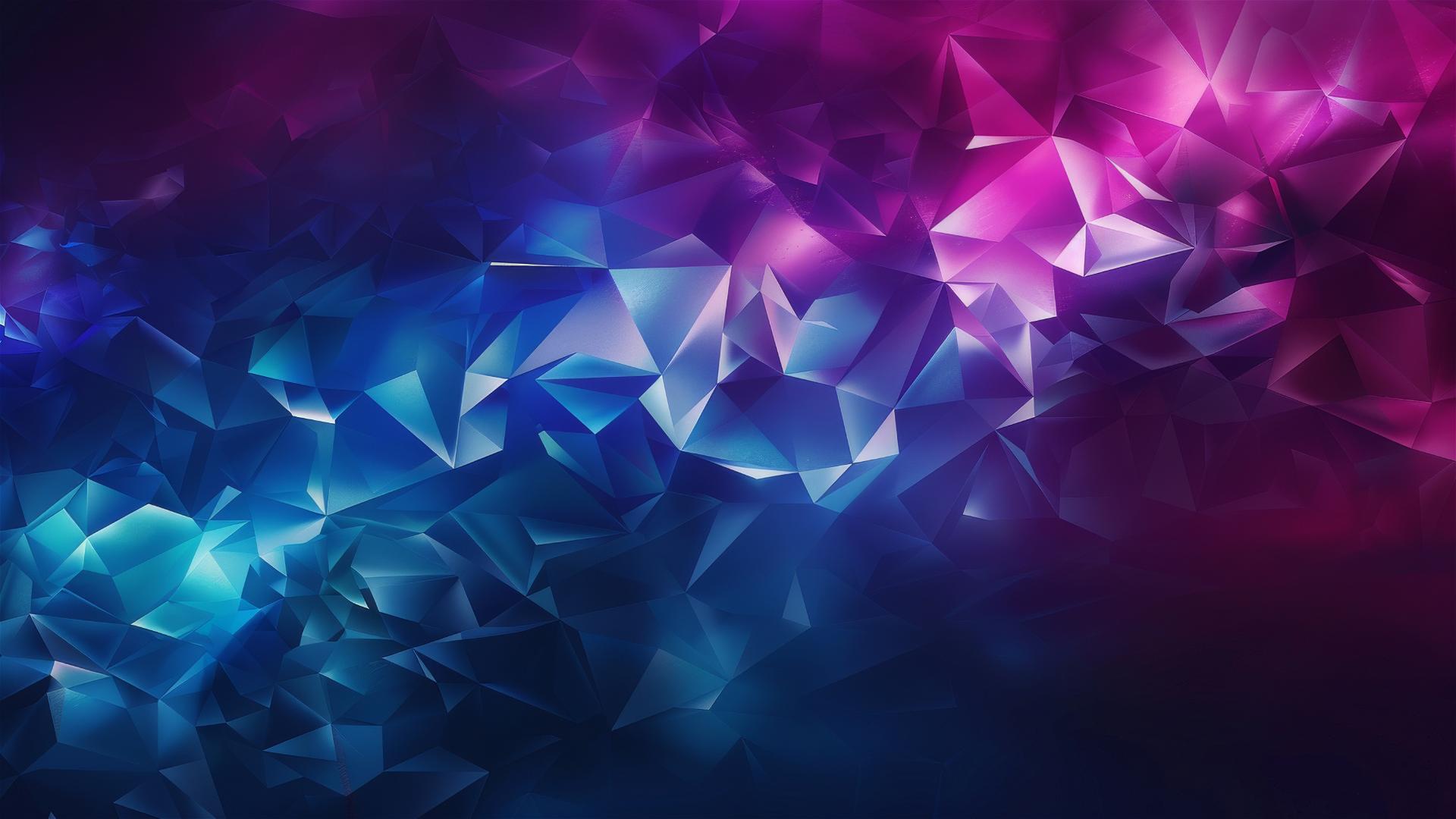 Colorful abstract polygon pattern in light and dark blue
