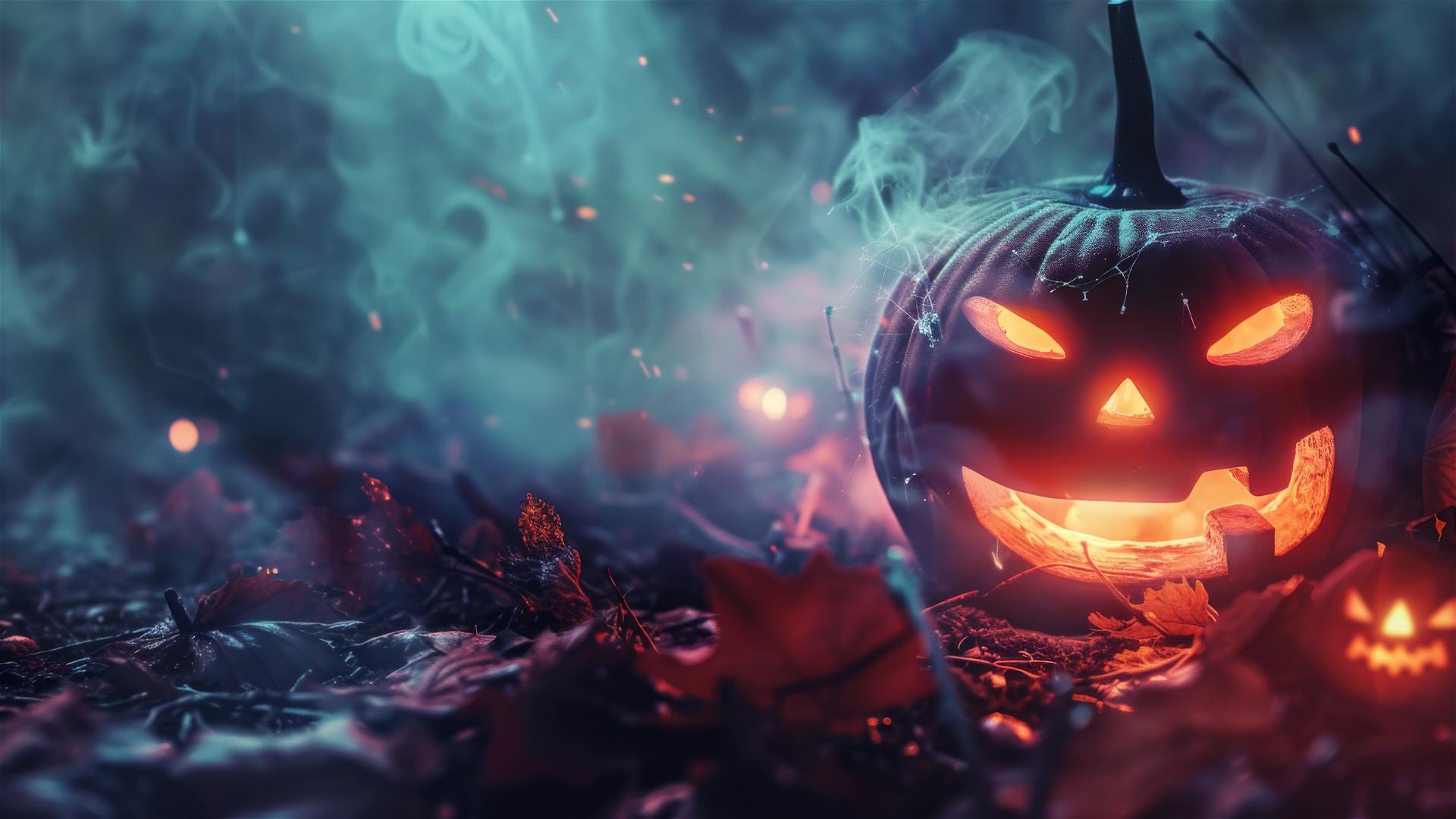 Spooky Halloween background in 4K for iPhone with eerie elements