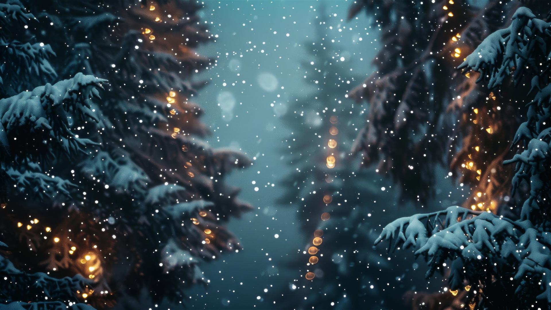 Christmas-themed background with festive elements and decorations