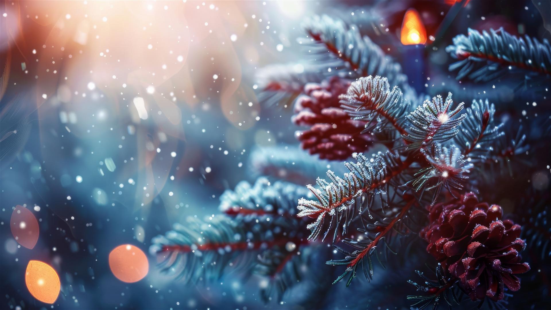 Festive Christmas background with holiday elements