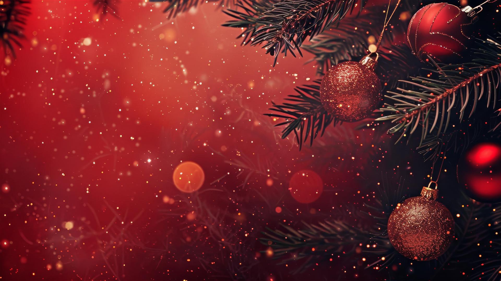 Christmas-themed background featuring festive elements in 4K resolution.