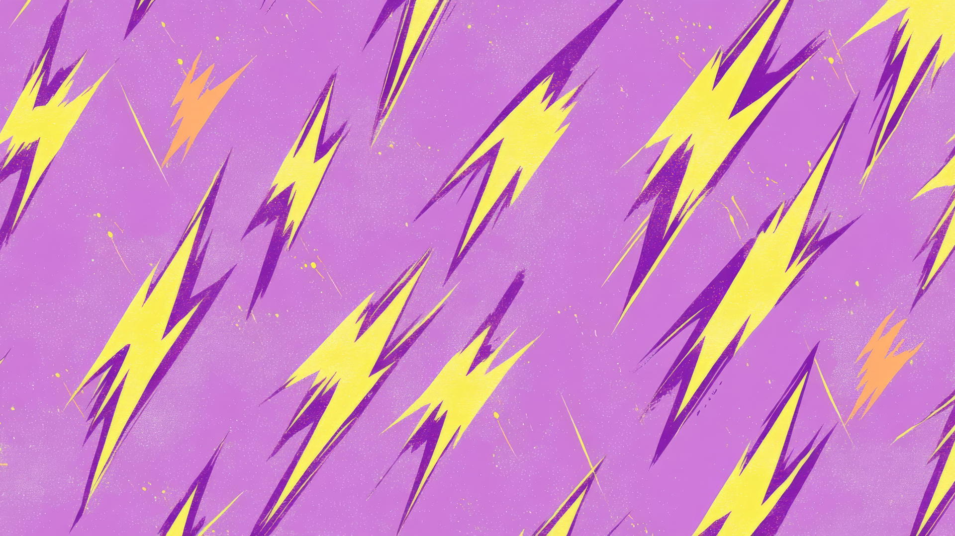 purple preppy wallpaper with bold purple lightning bolts and bright yellow accents on a pastel purple background