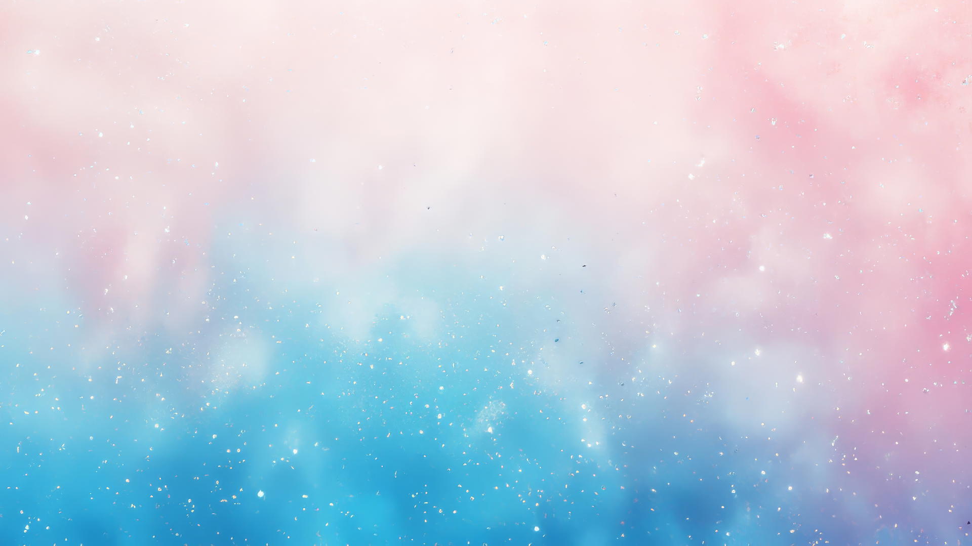 Shimmering ombre pink and blue wallpaper with glittering particles