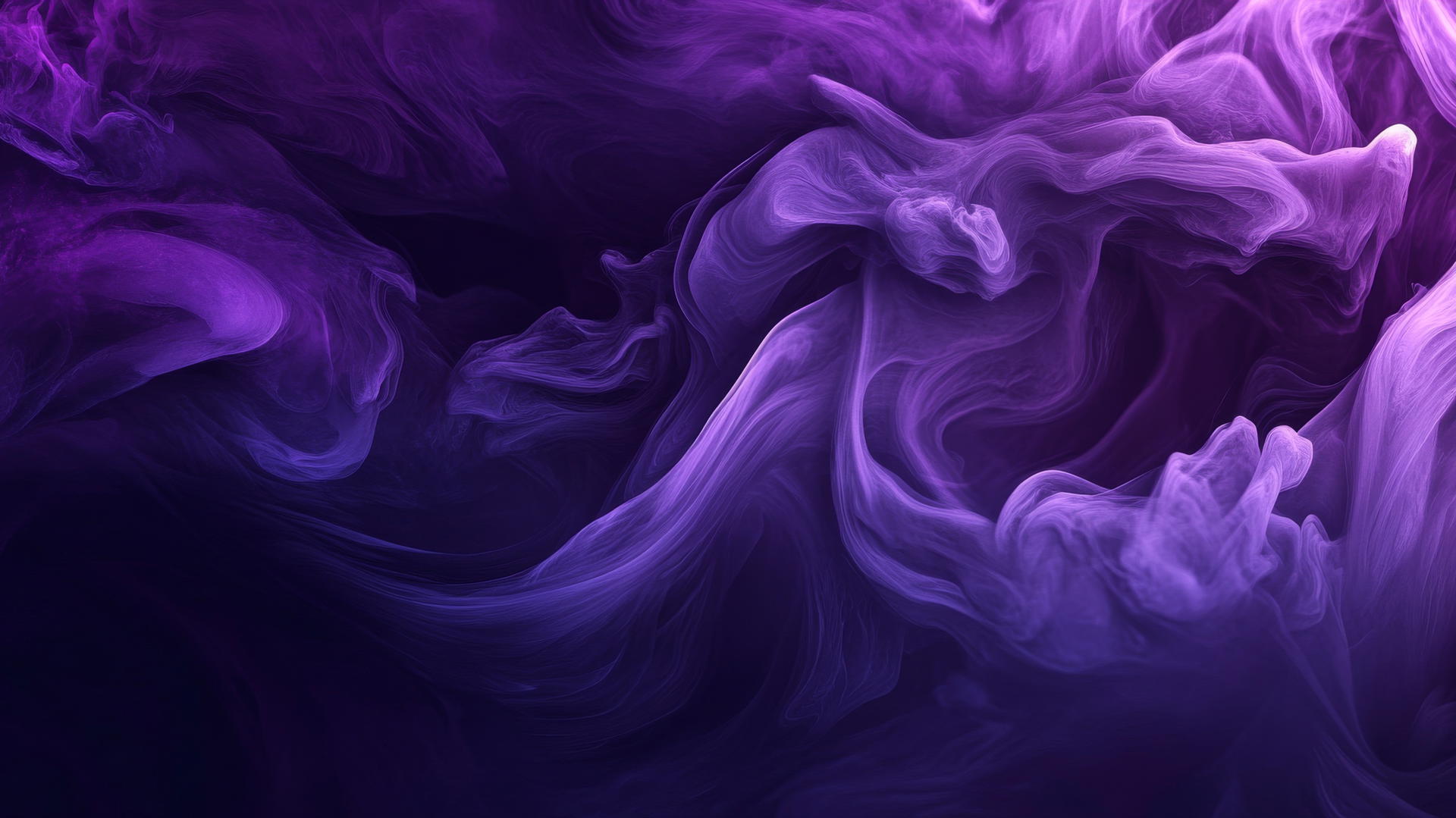 dark purple wallpaper with ink swirling in water, fading into black