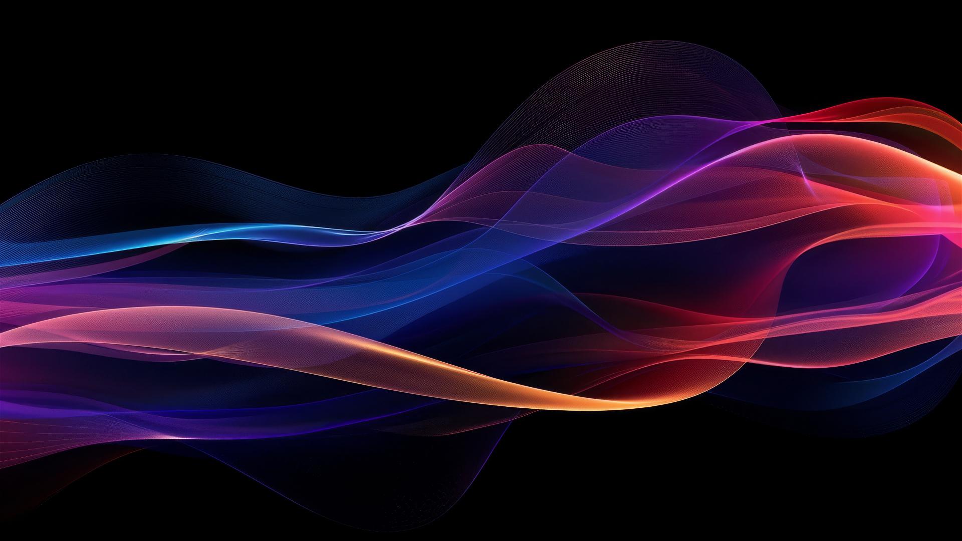 Elegant dark flowing shapes on iPhone background