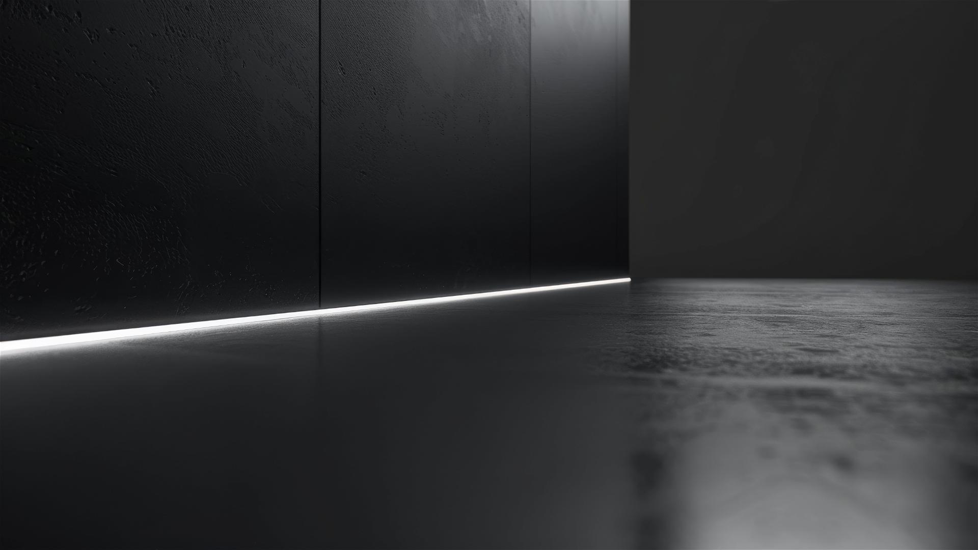 Minimalist image on black low-light backdrop