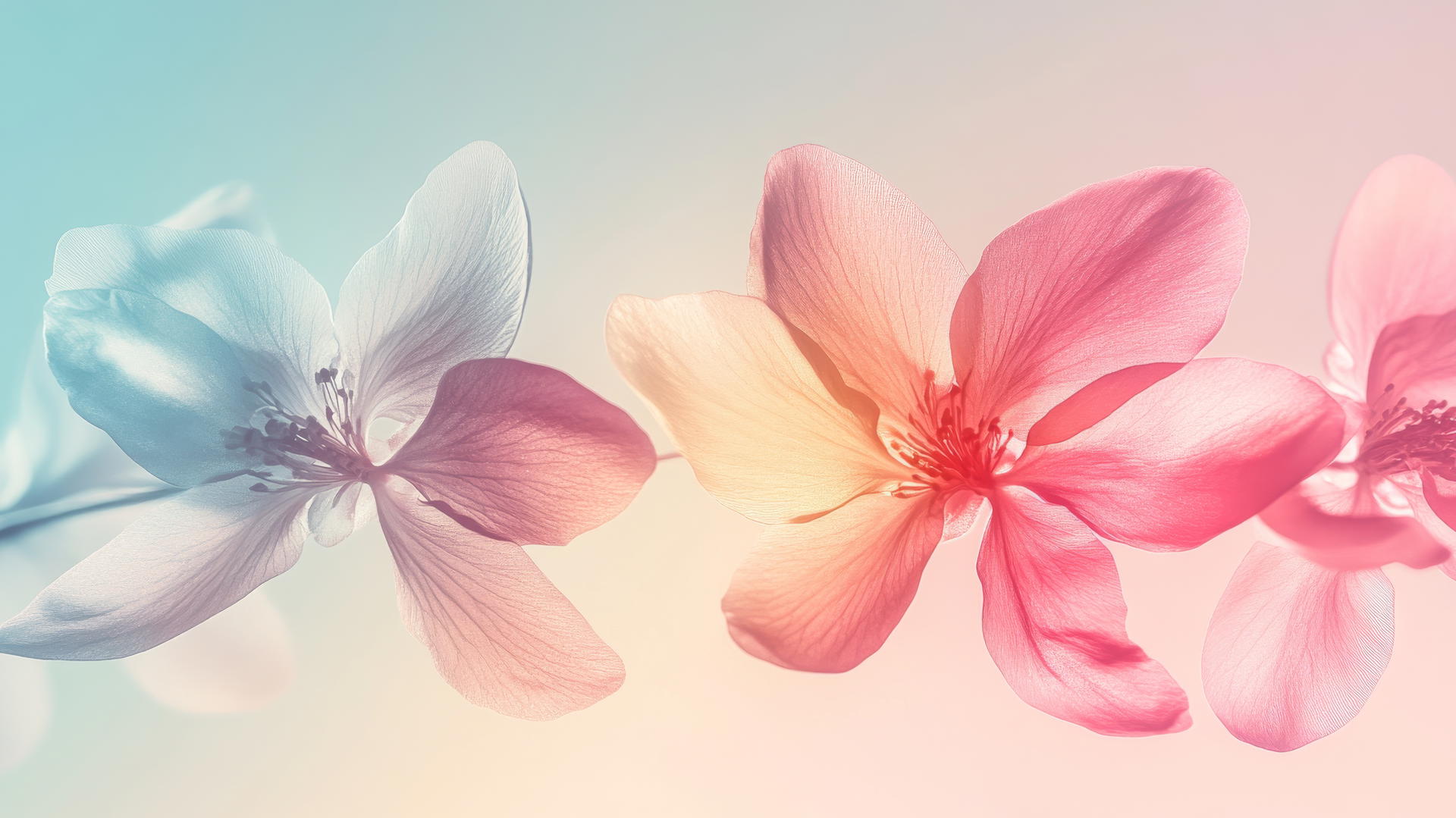 spring wallpaper with delicate petals in soft pastels