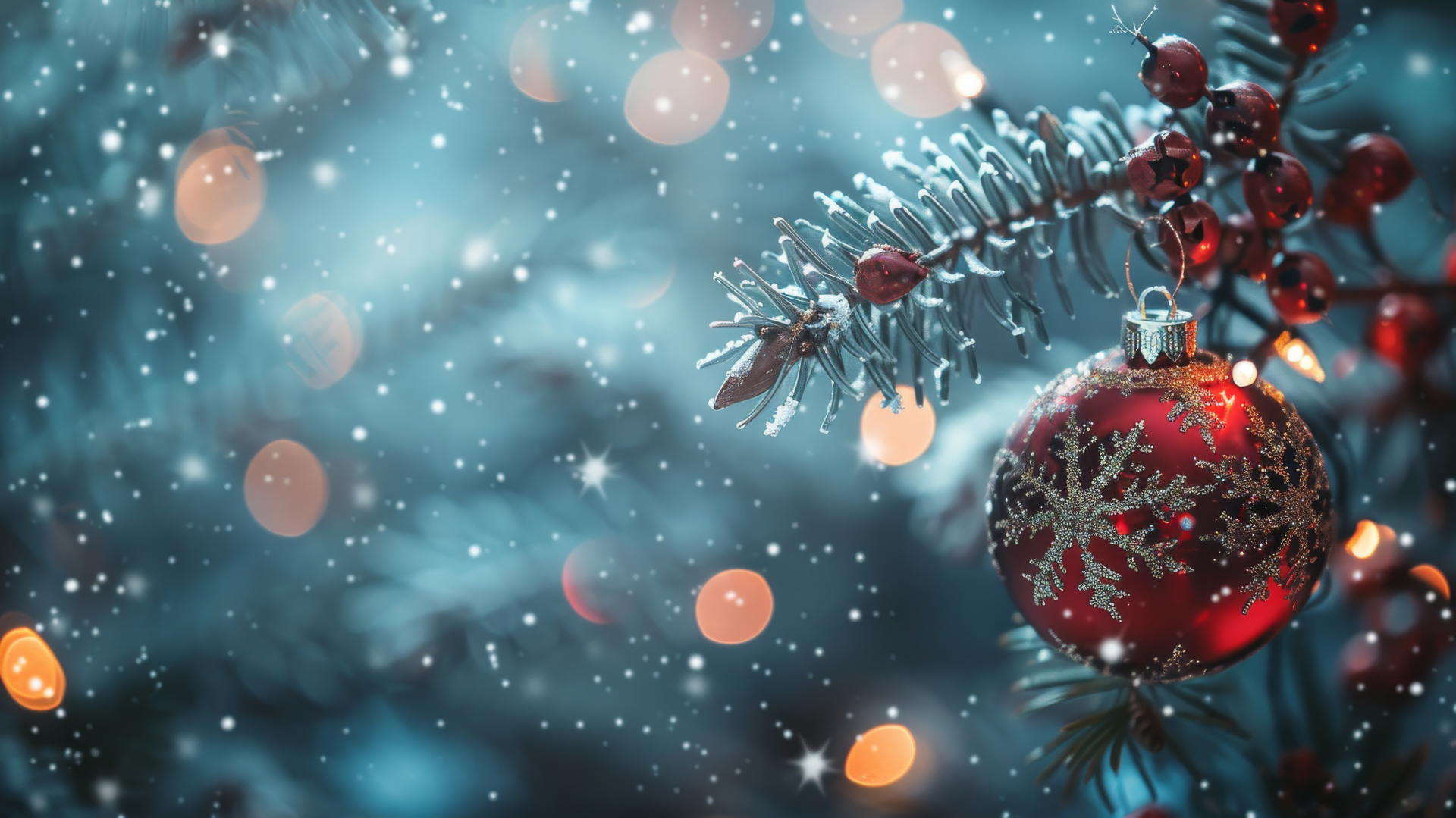Festive Christmas background in 4K with creative elements
