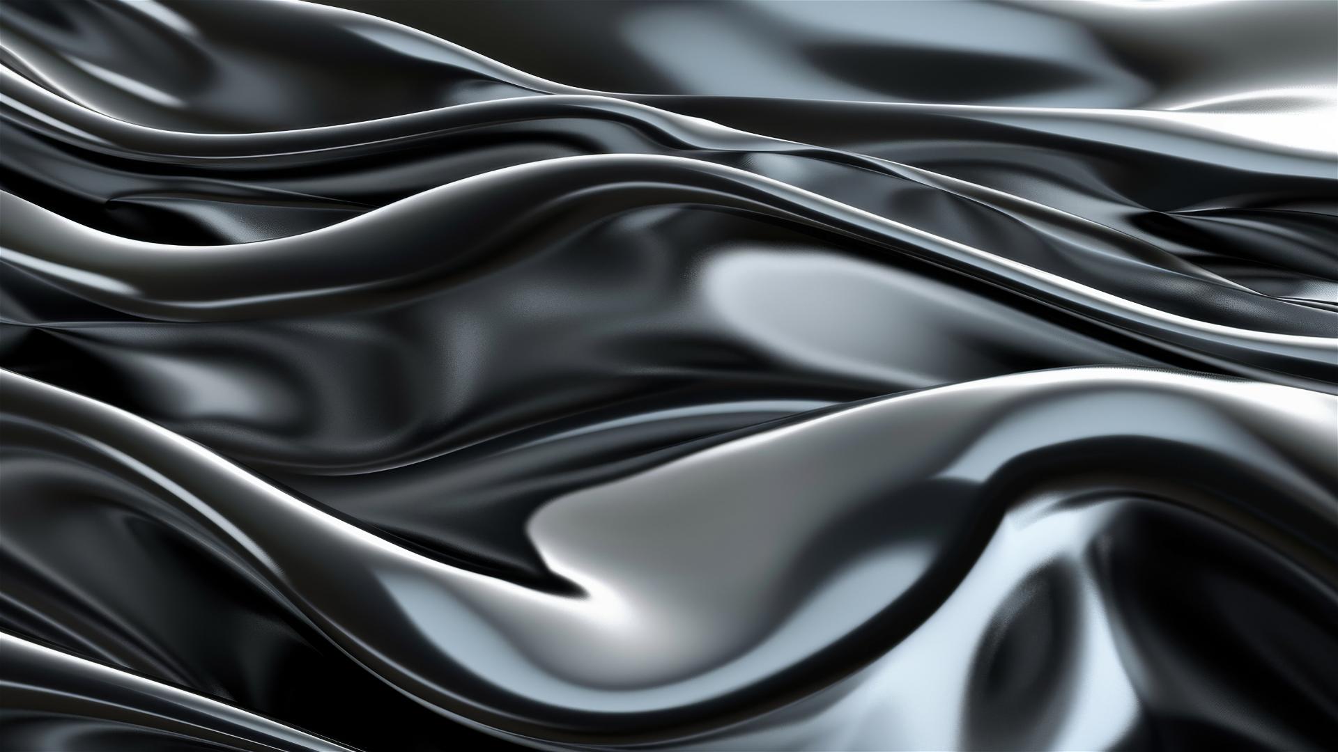 Black silver flowing shapes on a minimalist iPhone background