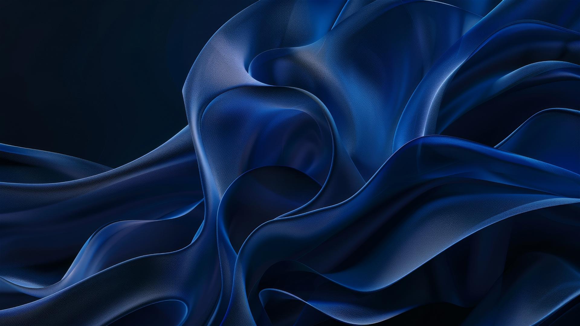 Dark azure flowing shapes on iPhone background
