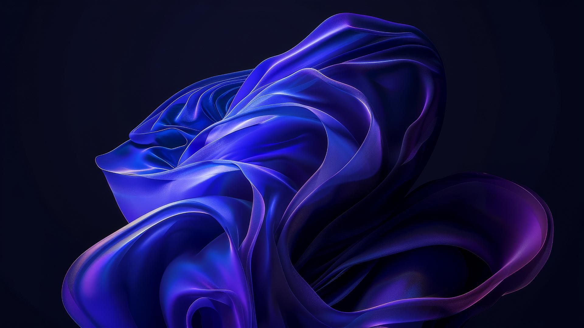 Black and indigo abstract shapes on minimalistic background
