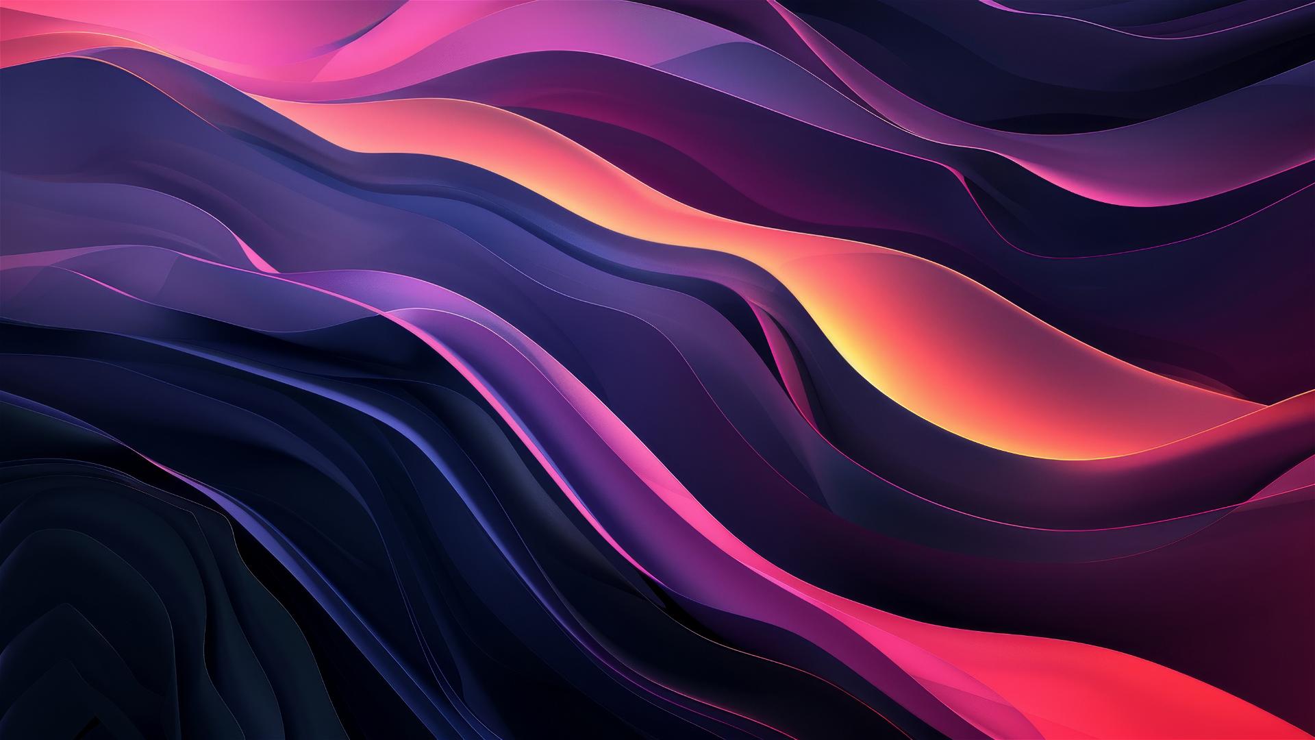 Elegant flowing shapes in blackberry color on a minimalistic iPhone background
