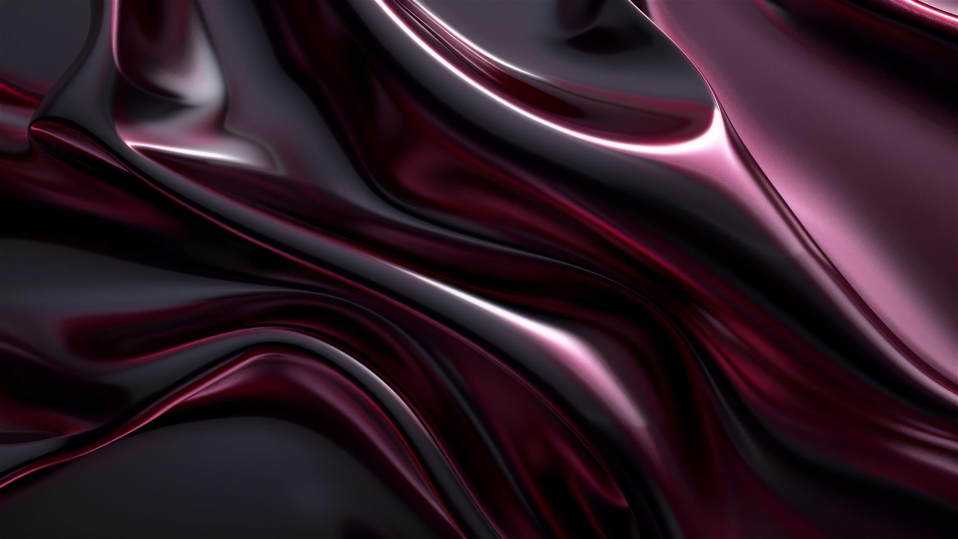 Dark burgundy flowing shapes on a minimalistic, elegant background