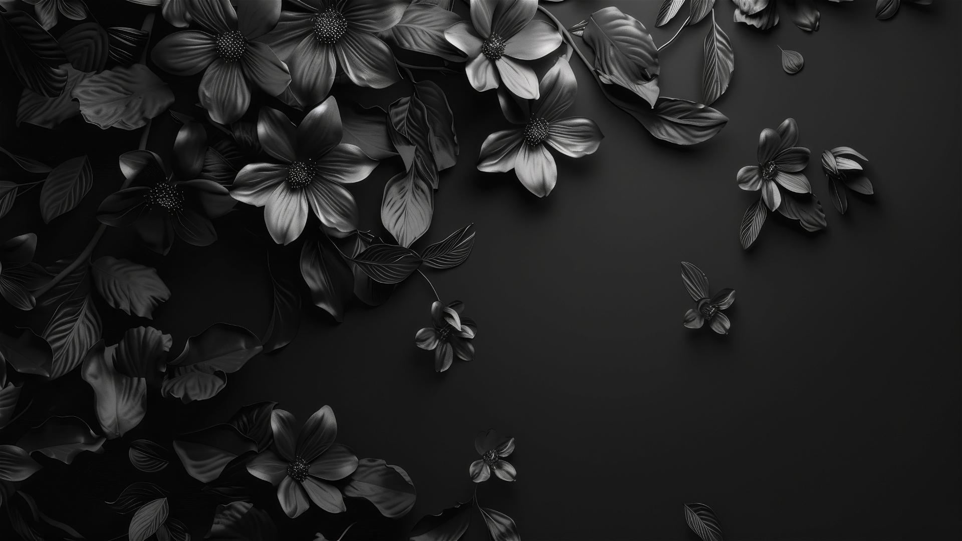 Perfect black OLED background with white hyperrealistic touches