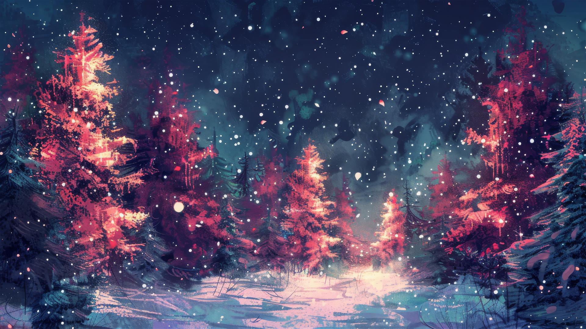 Aesthetic Christmas background with festive decorations.
