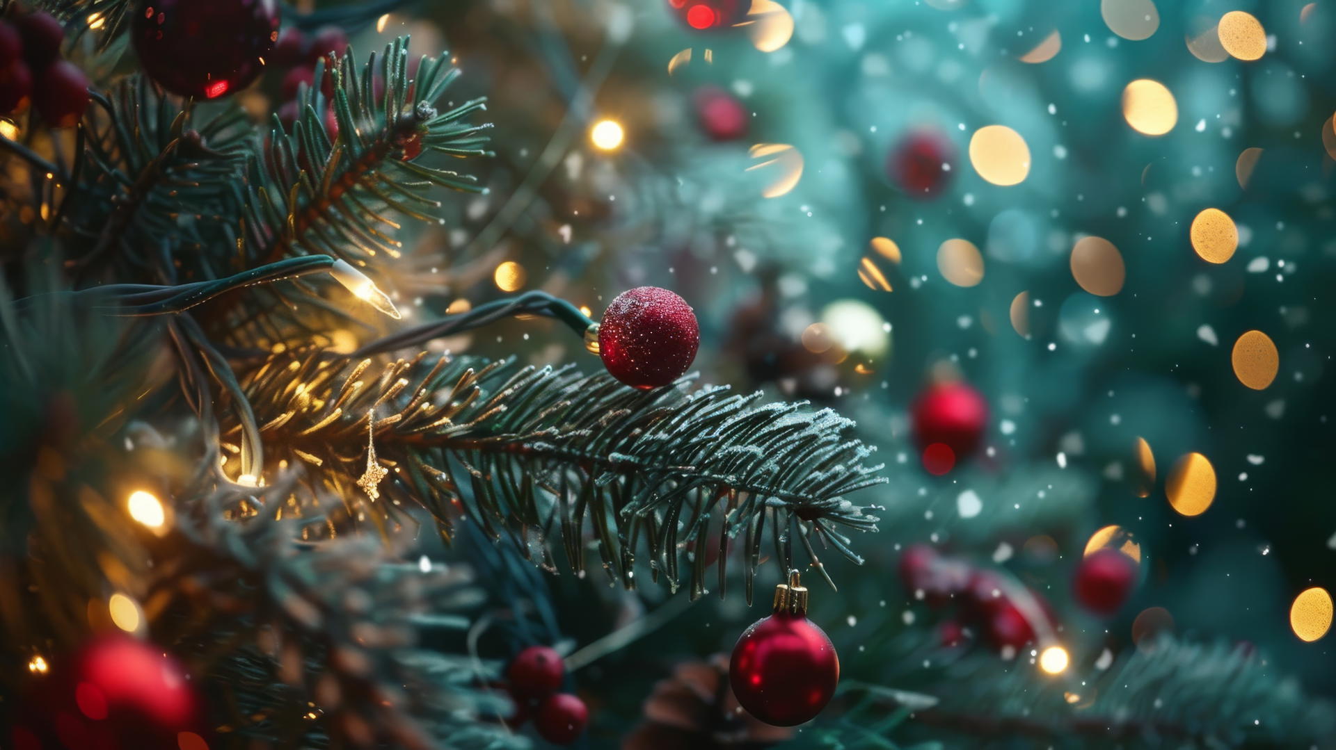 Festive Christmas background in 4K resolution.