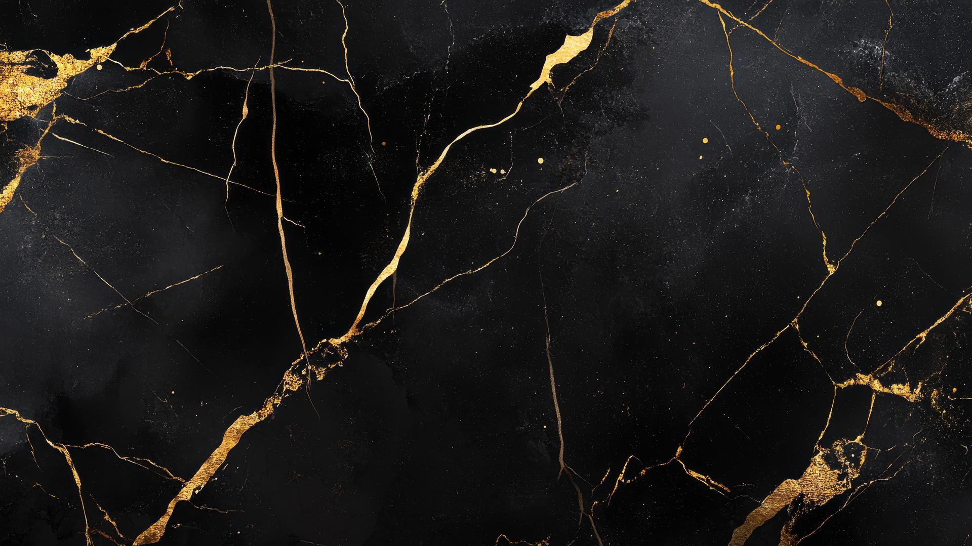 Luxurious black marble with gold veins, black aesthetic wallpaper