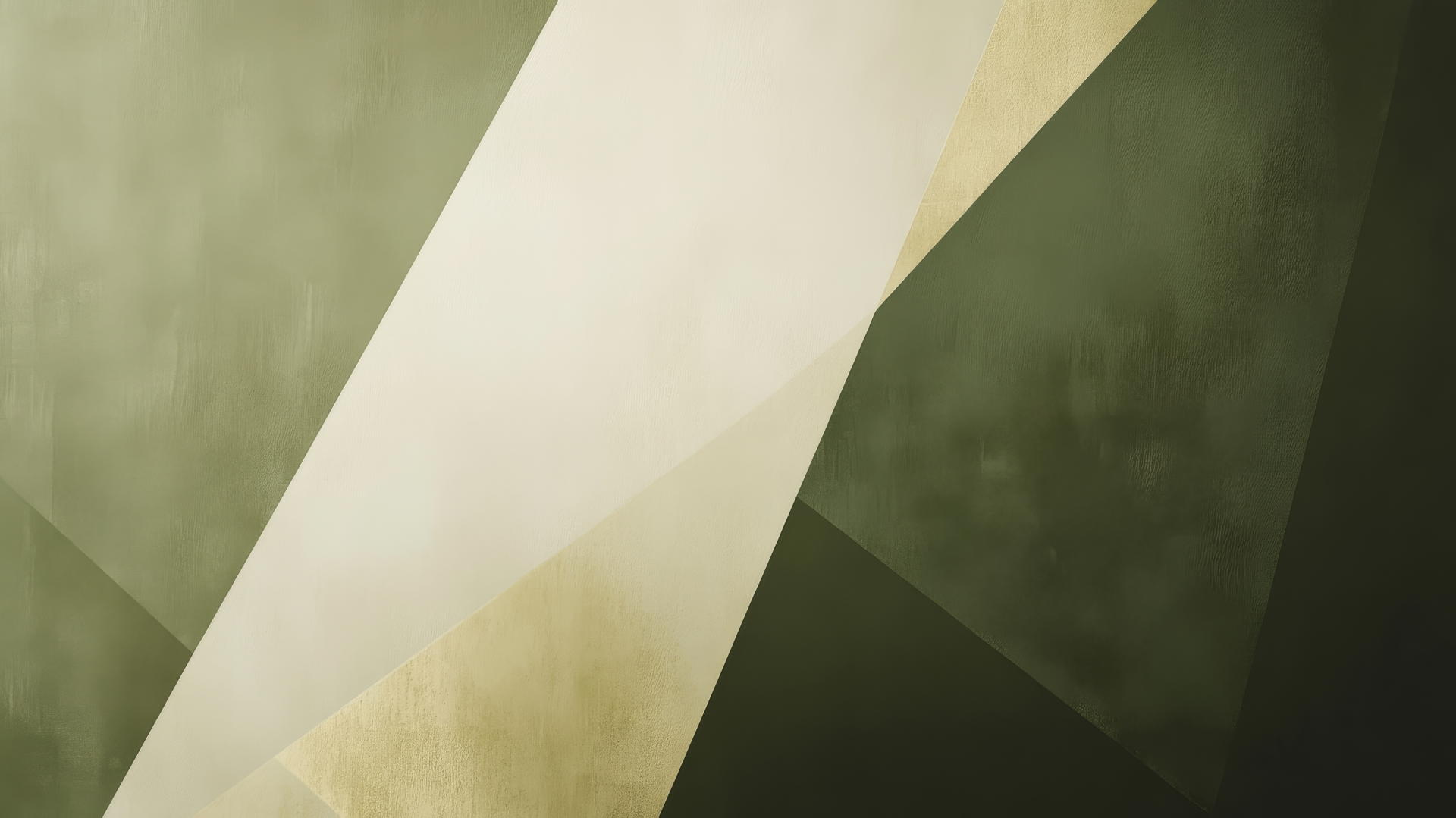Olive green wallpaper with gradient and gold geometric shapes