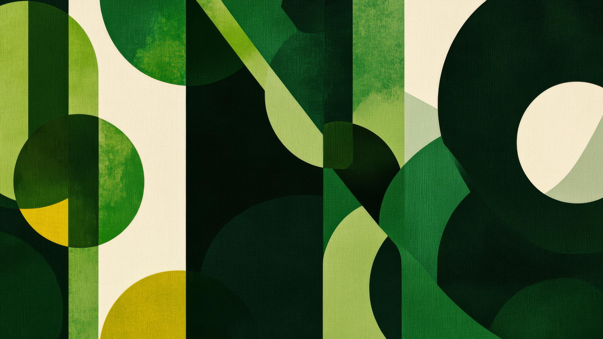 Retro-inspired green aesthetic wallpaper with bold, abstract shapes.