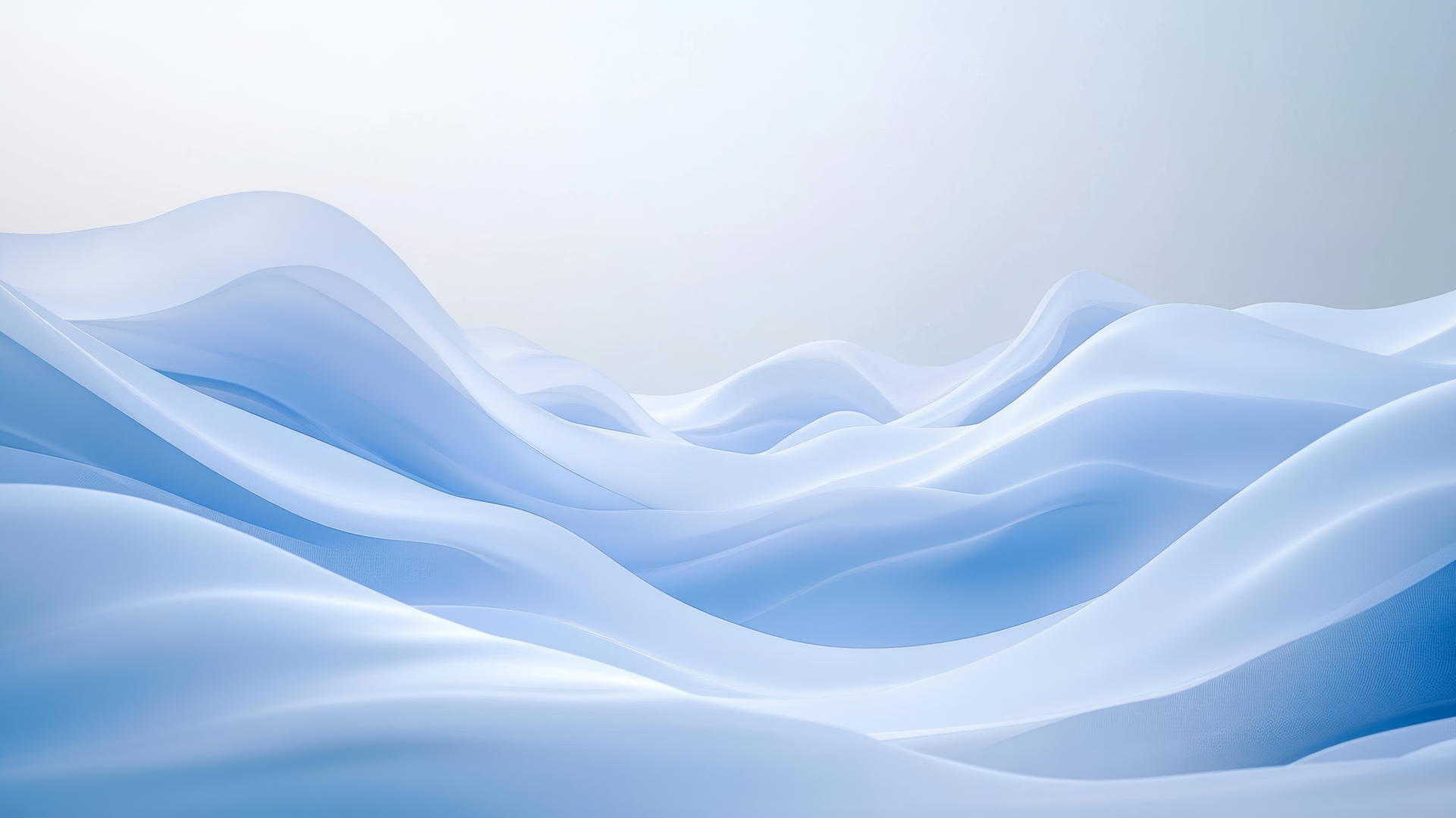 blue wallpaper with gentle, flowing blue waves on a light blue background