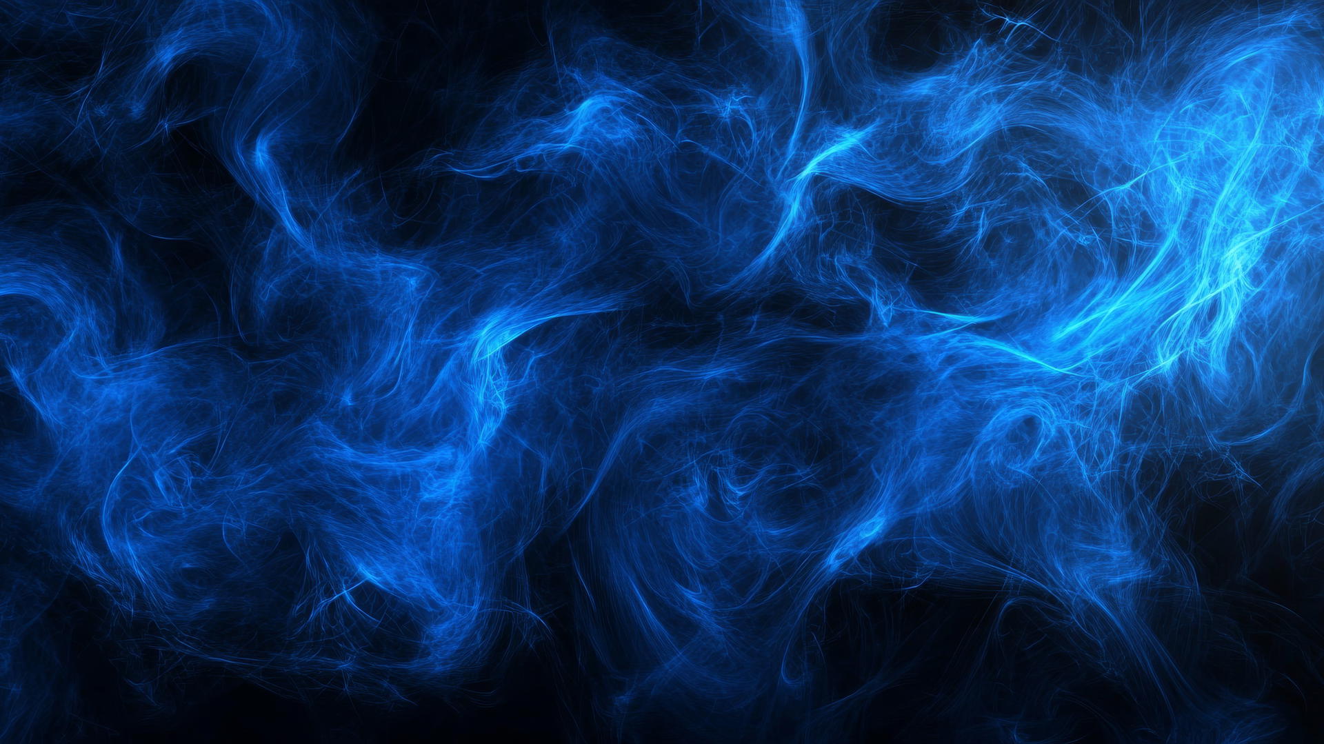 Abstract royal blue wallpaper with swirling smoke on a dark background