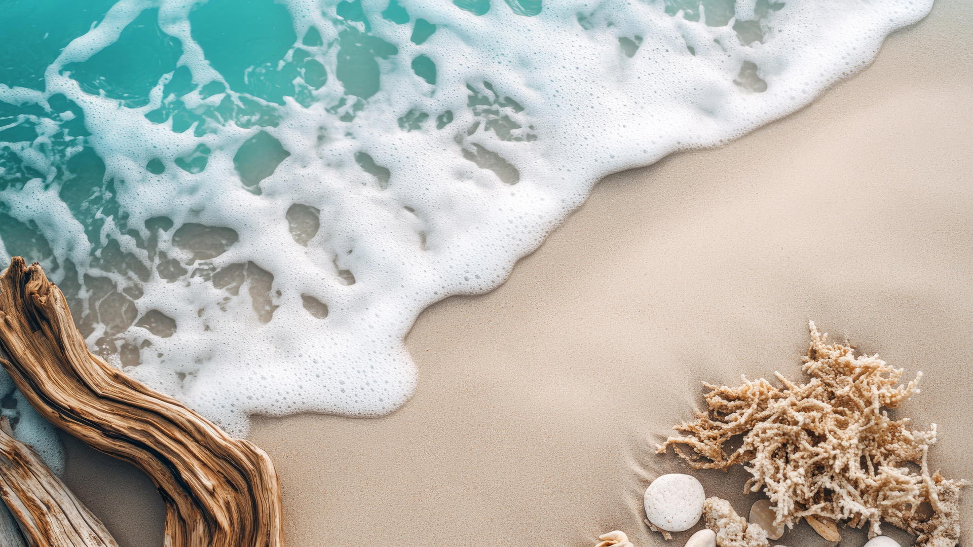 boho beach aesthetic with natural textures