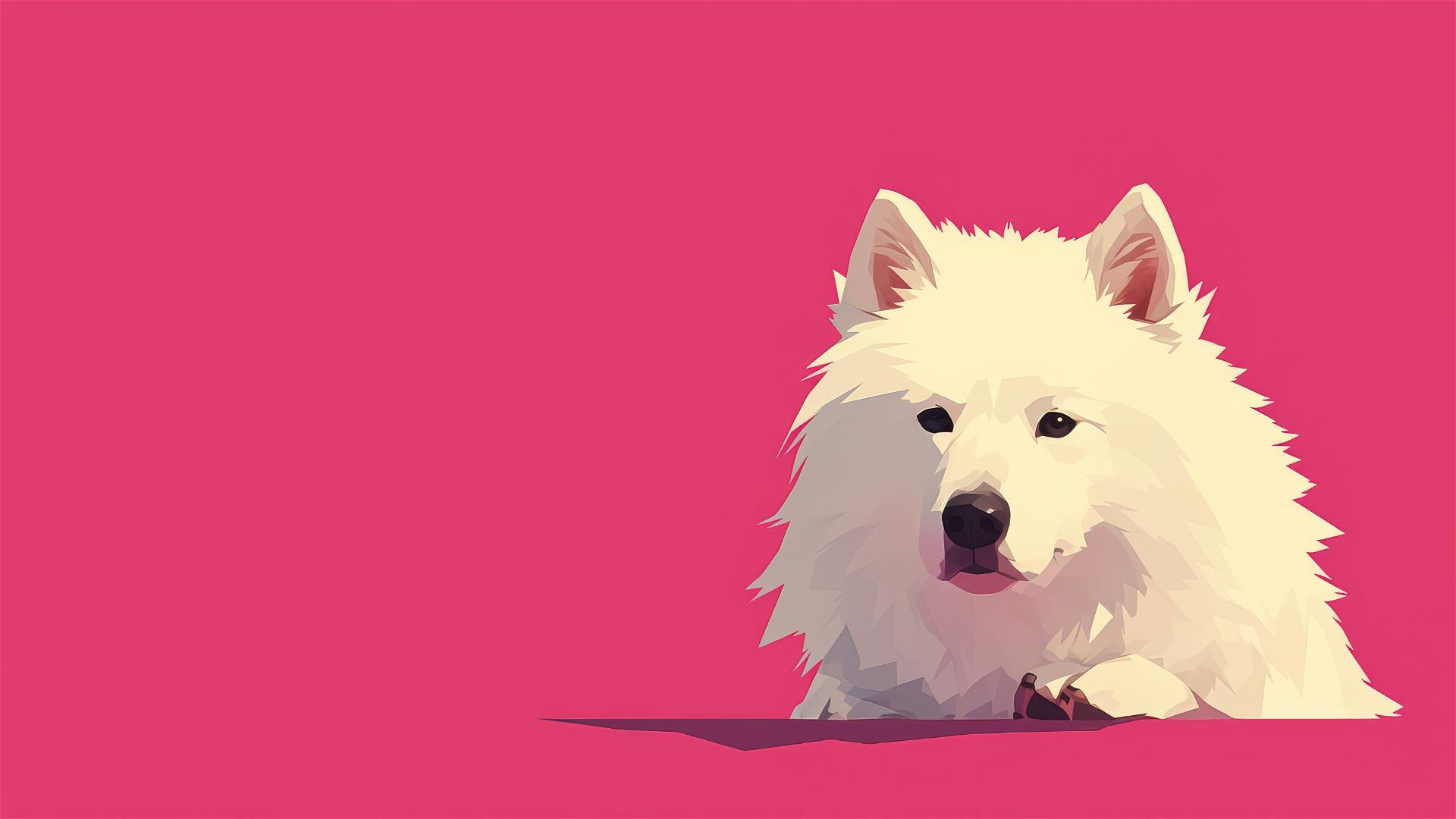 Minimalistic 8K dog silhouette for iPhone