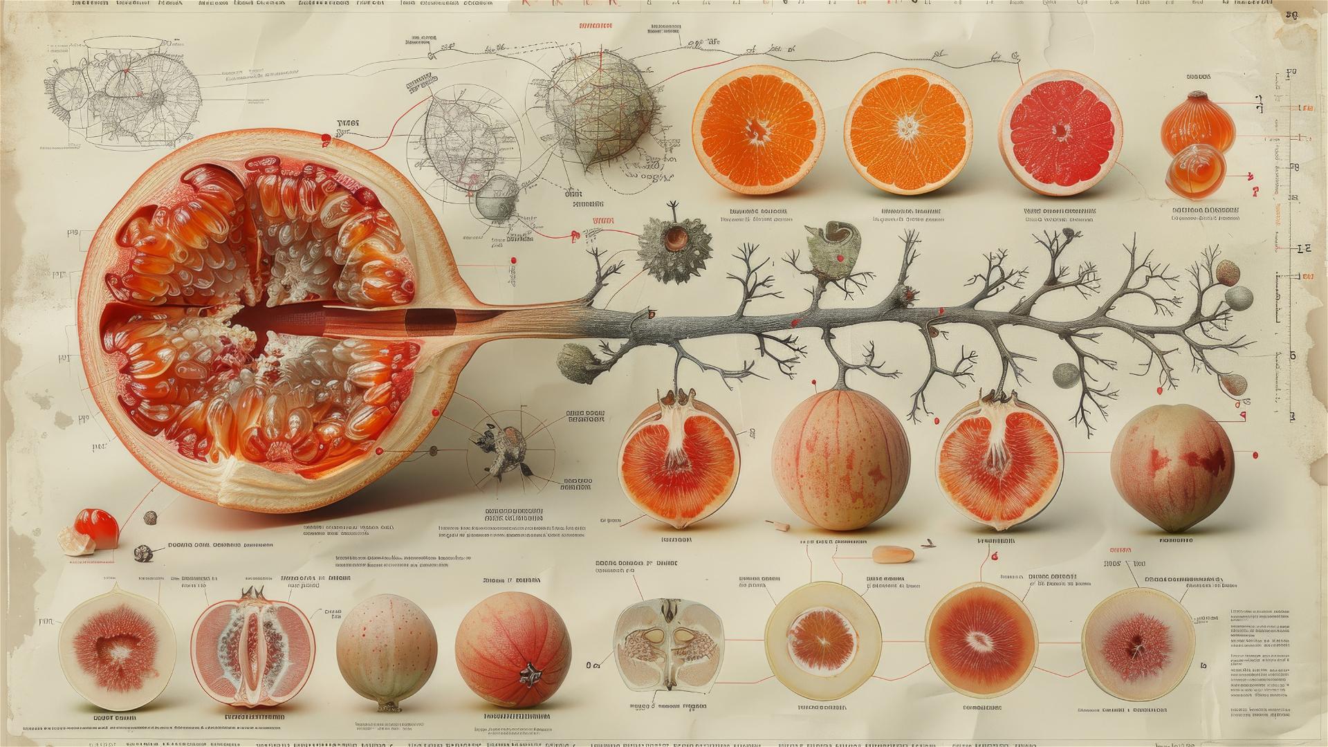 Infographic of an odd fruit anatomy