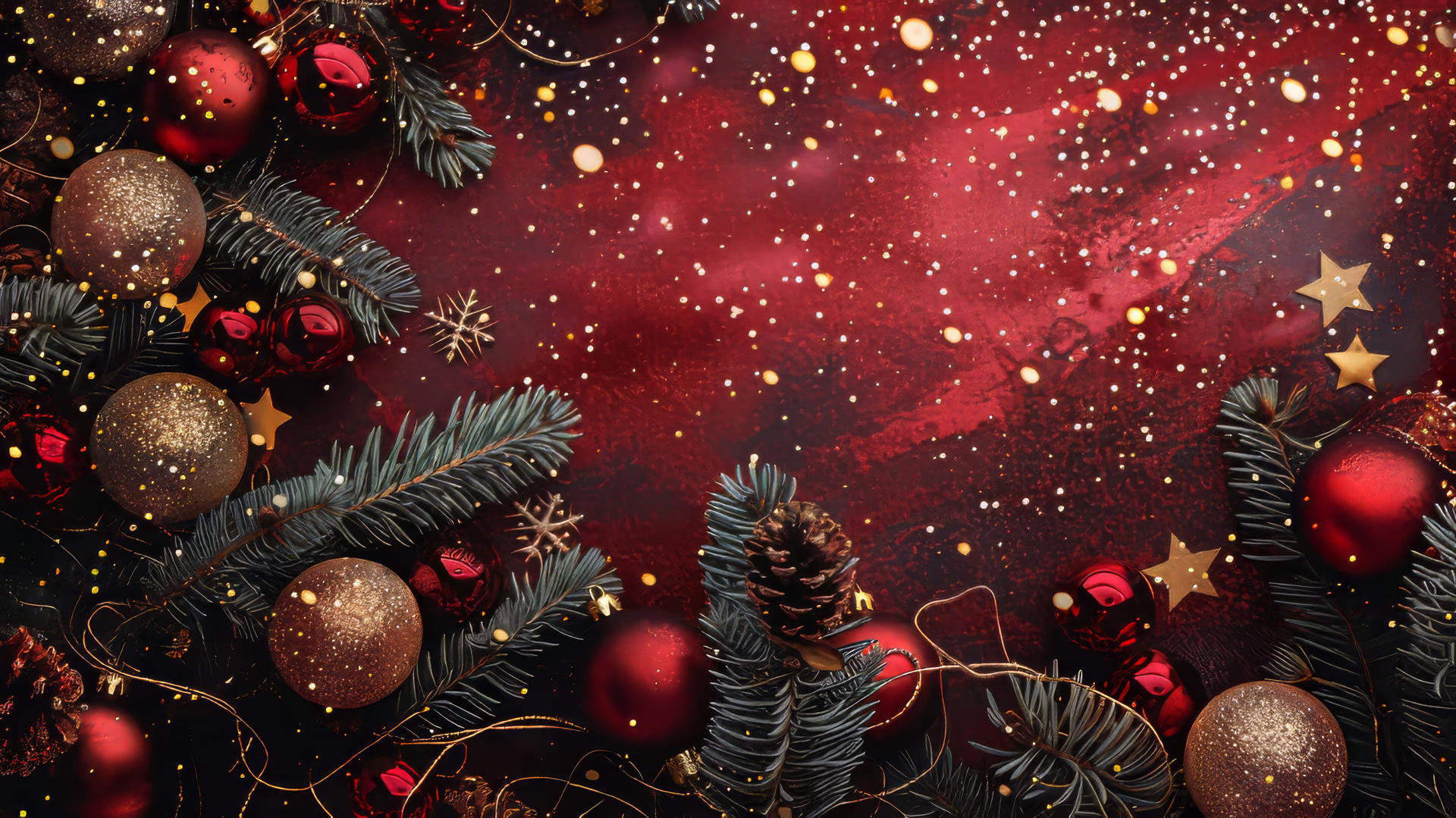 Christmas background with creative elements in 4K resolution.