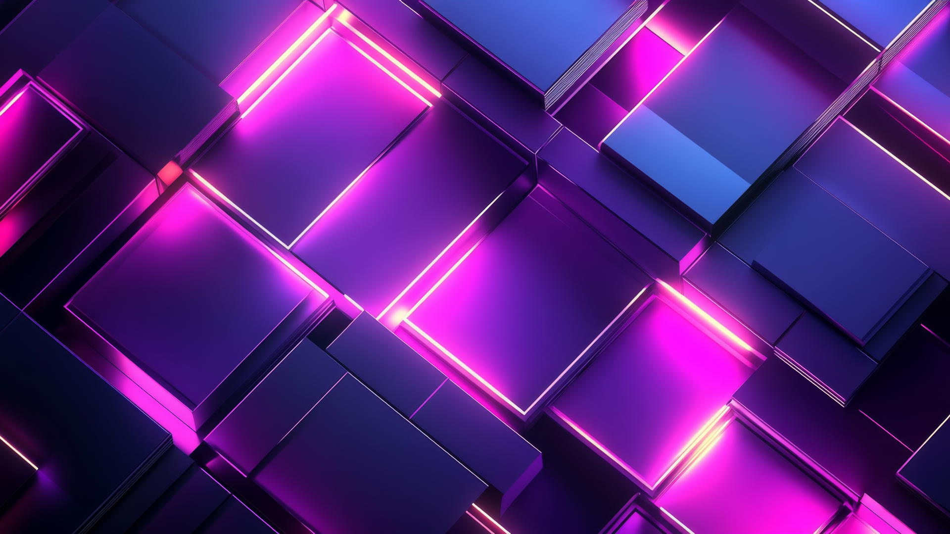 purple wallpaper 4k with futuristic geometric pattern, neon accents, and 3D effect