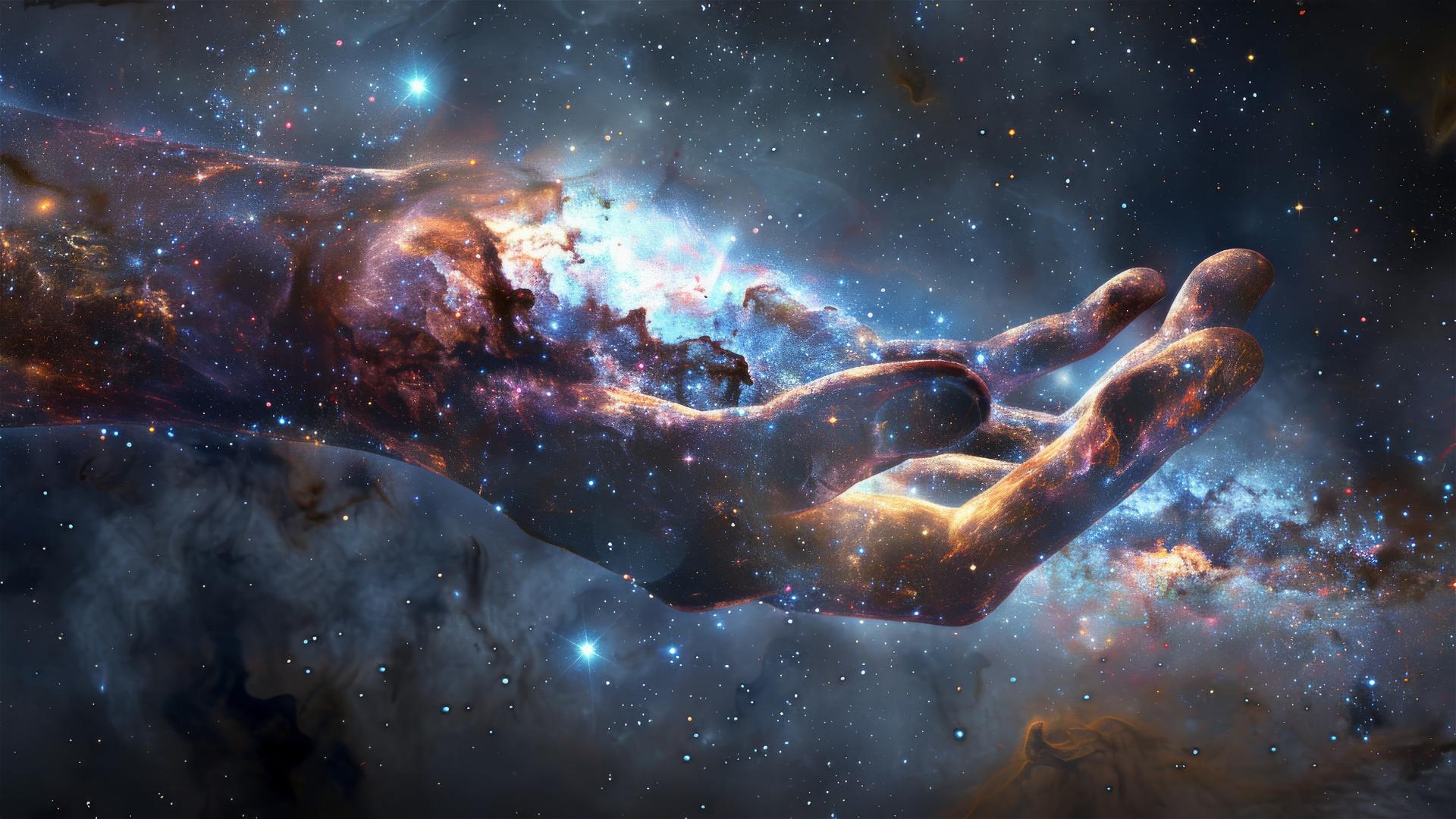 Galactic hand formation in deep space