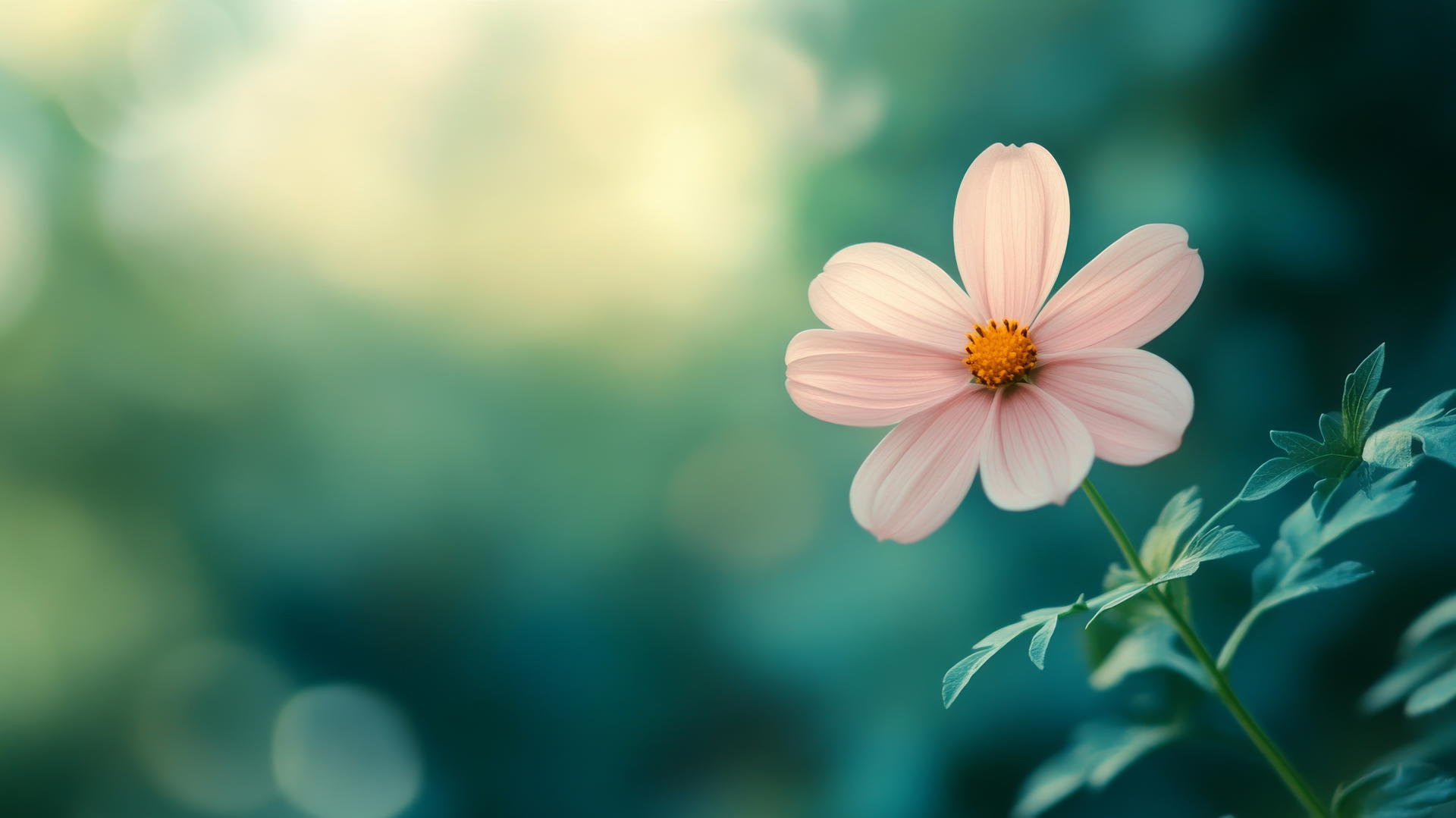 Soft and minimalistic spring flowers wallpaper