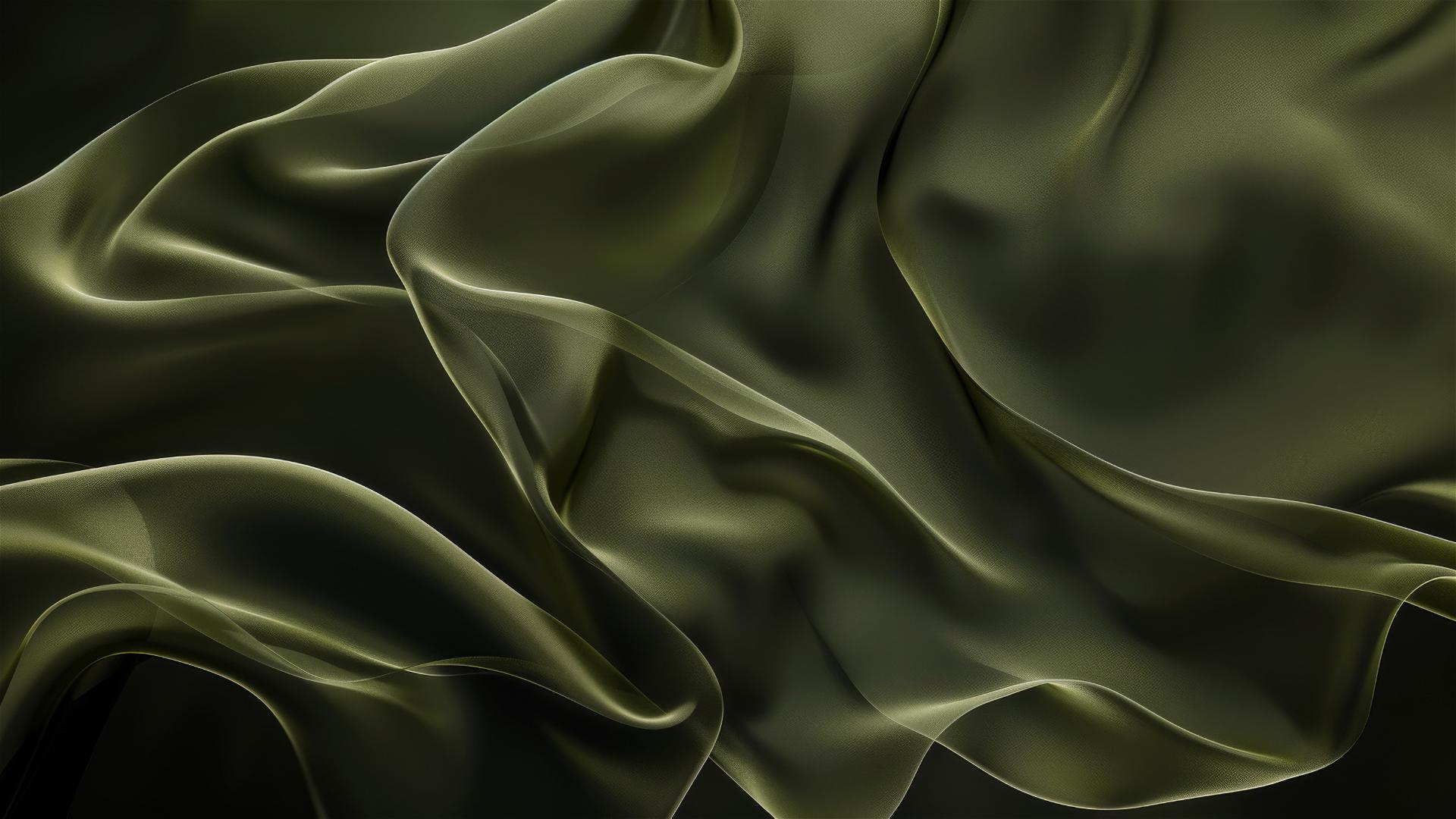 iPhone wallpaper with dark khaki color flowing shapes in a minimalistic elegant design