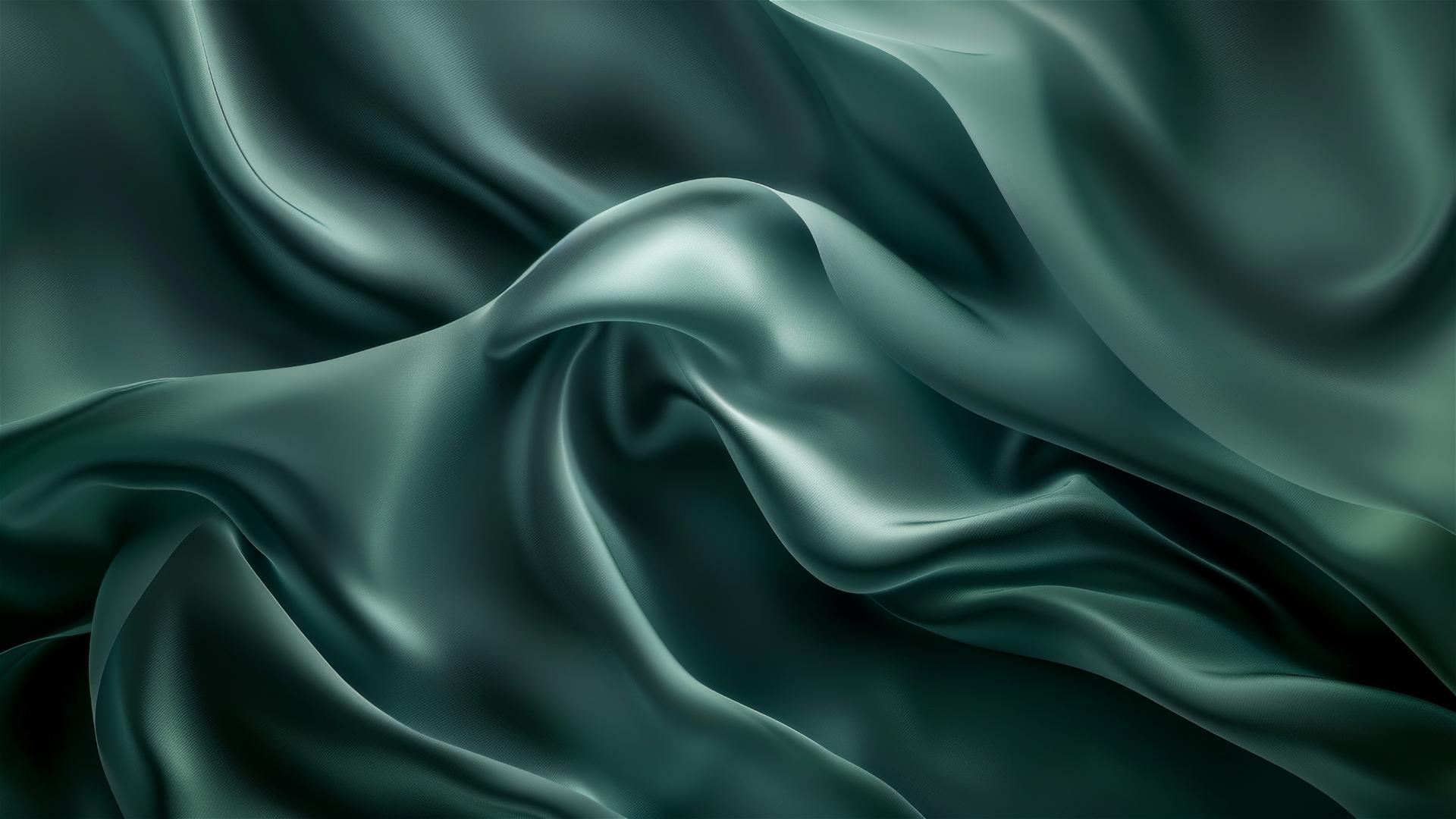 Dark jade flowing shapes on iPhone background
