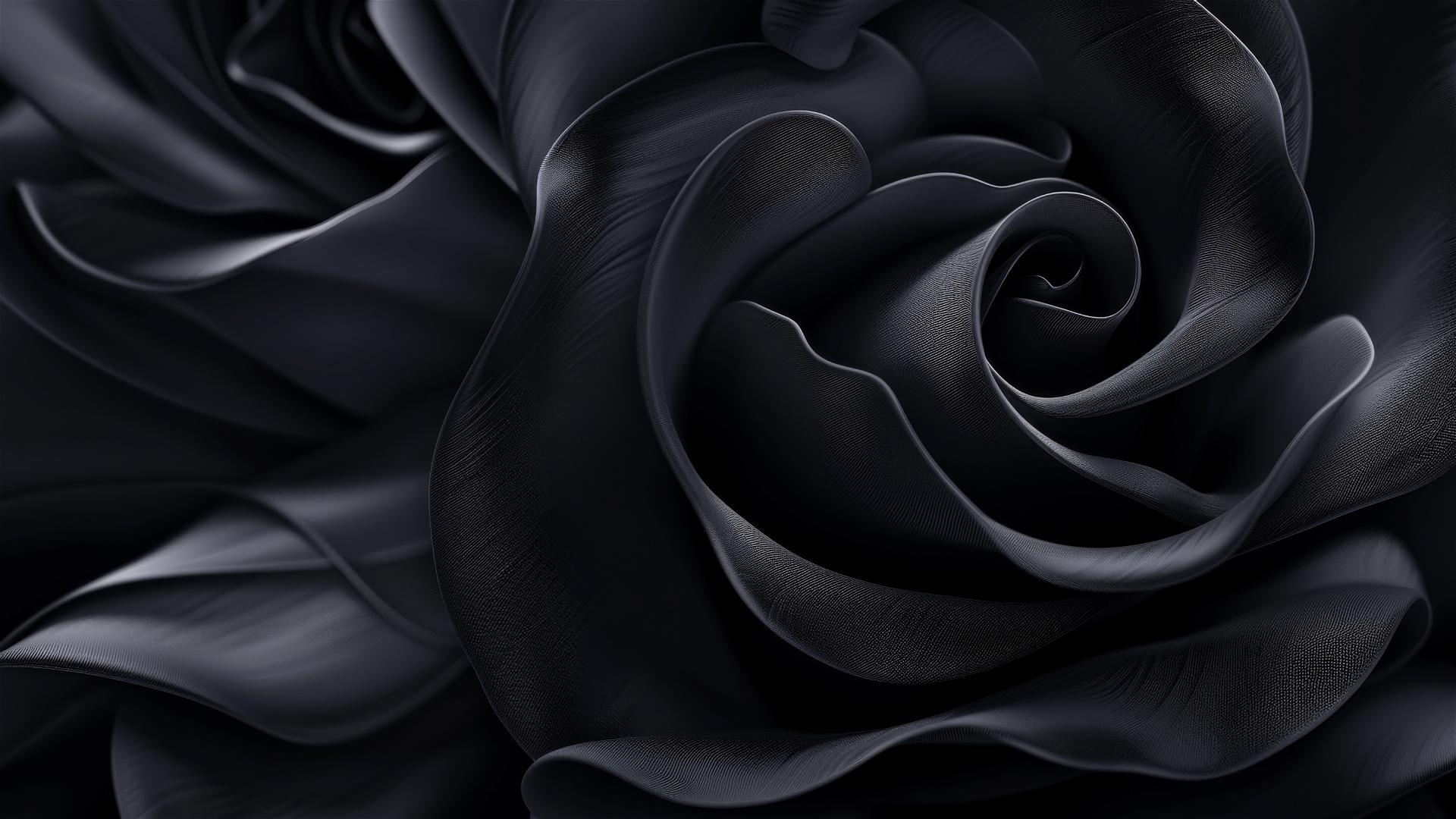 Black rose colored flowing shapes on iPhone background