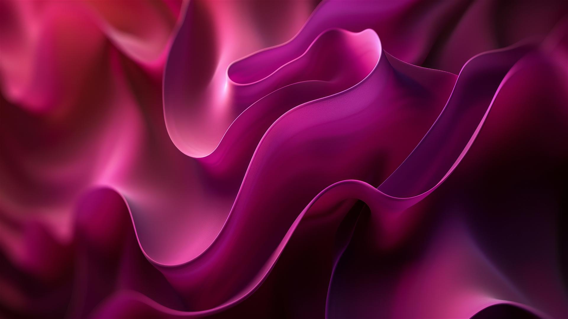 Dark magenta flowing shapes on minimalistic background