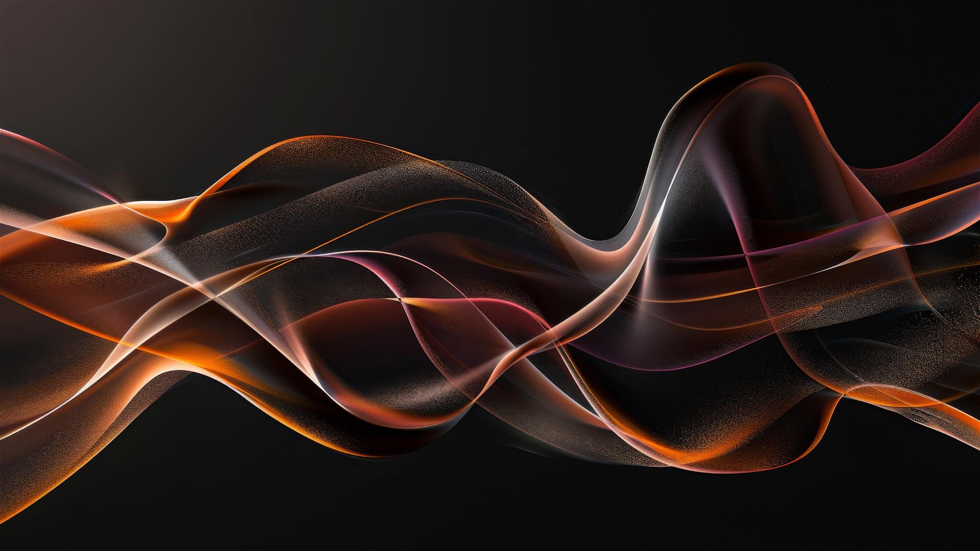 Dark flowing shapes on a minimalistic background
