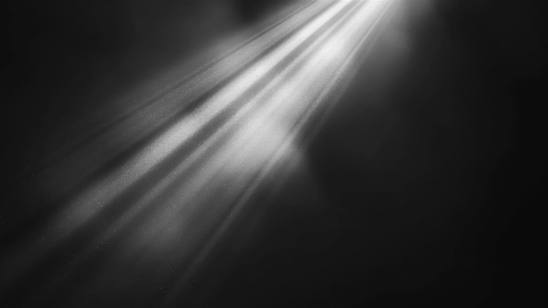 Minimalist design with a black background in low light