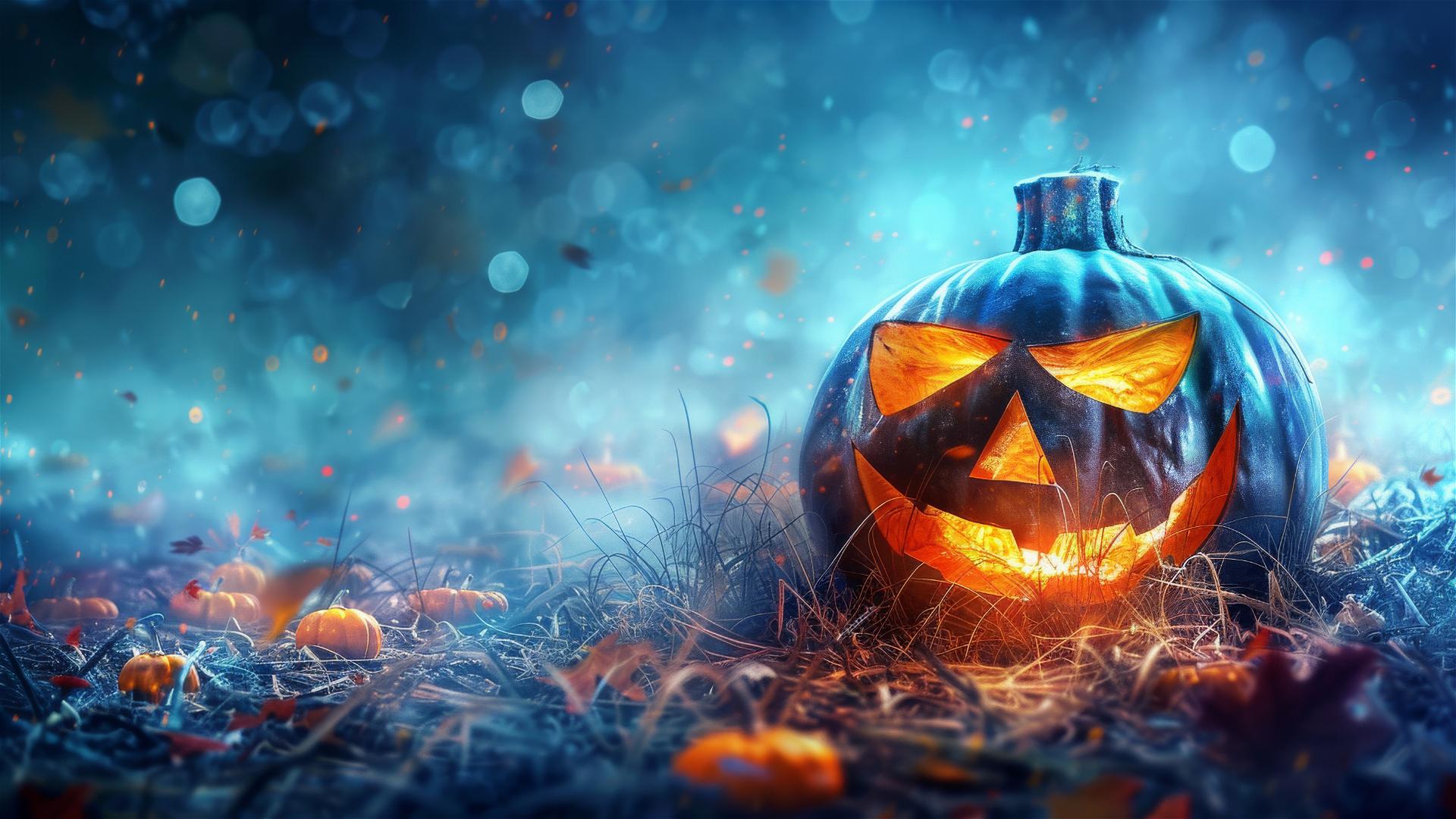 Halloween background with spooky elements