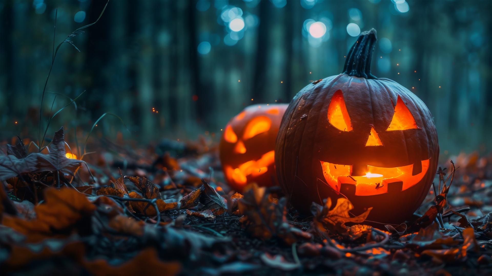 Halloween-themed design with spooky elements in 4K.