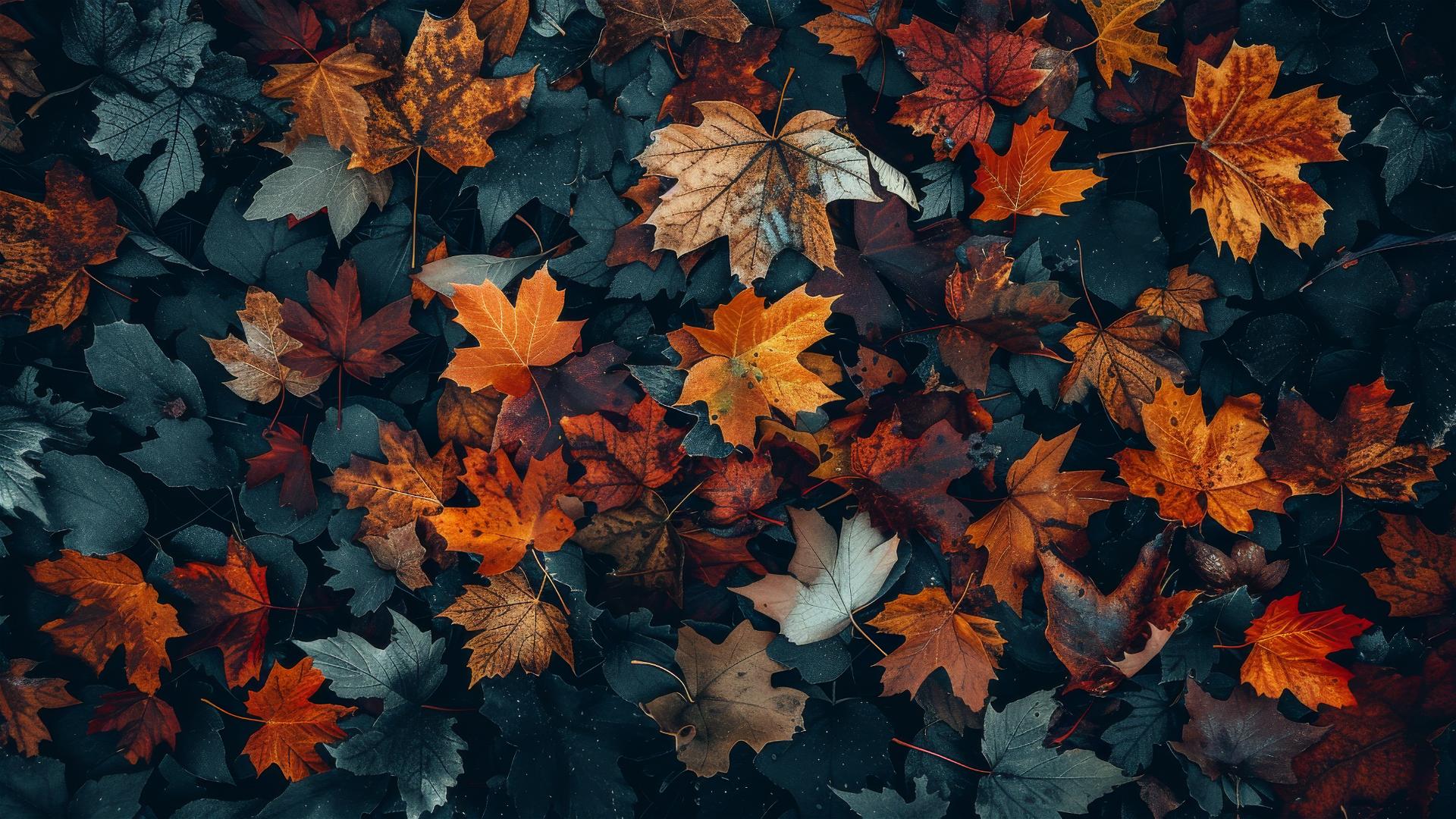 Aesthetic autumn background with vibrant fall colors in 4K resolution