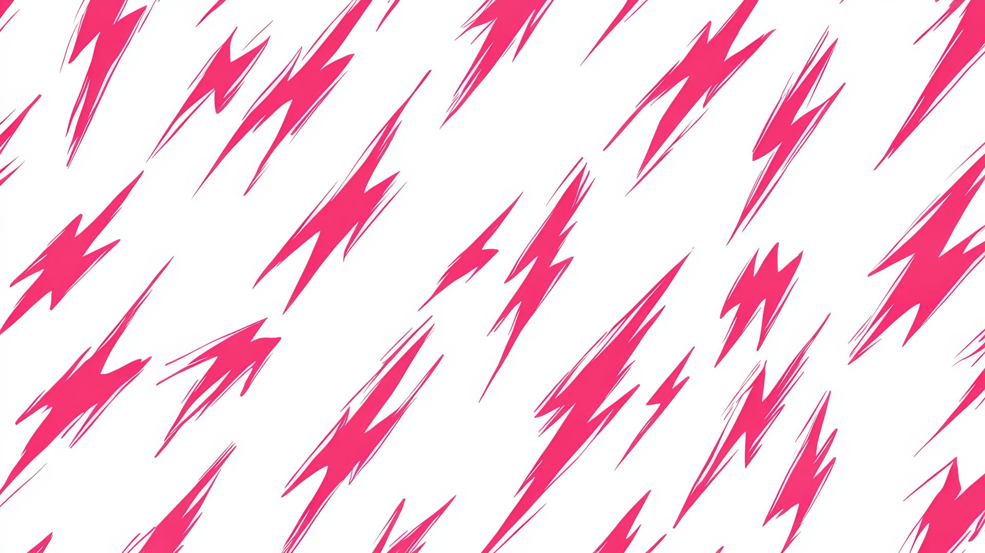 preppy wallpaper with pink lightning bolts and bold outlines on white background