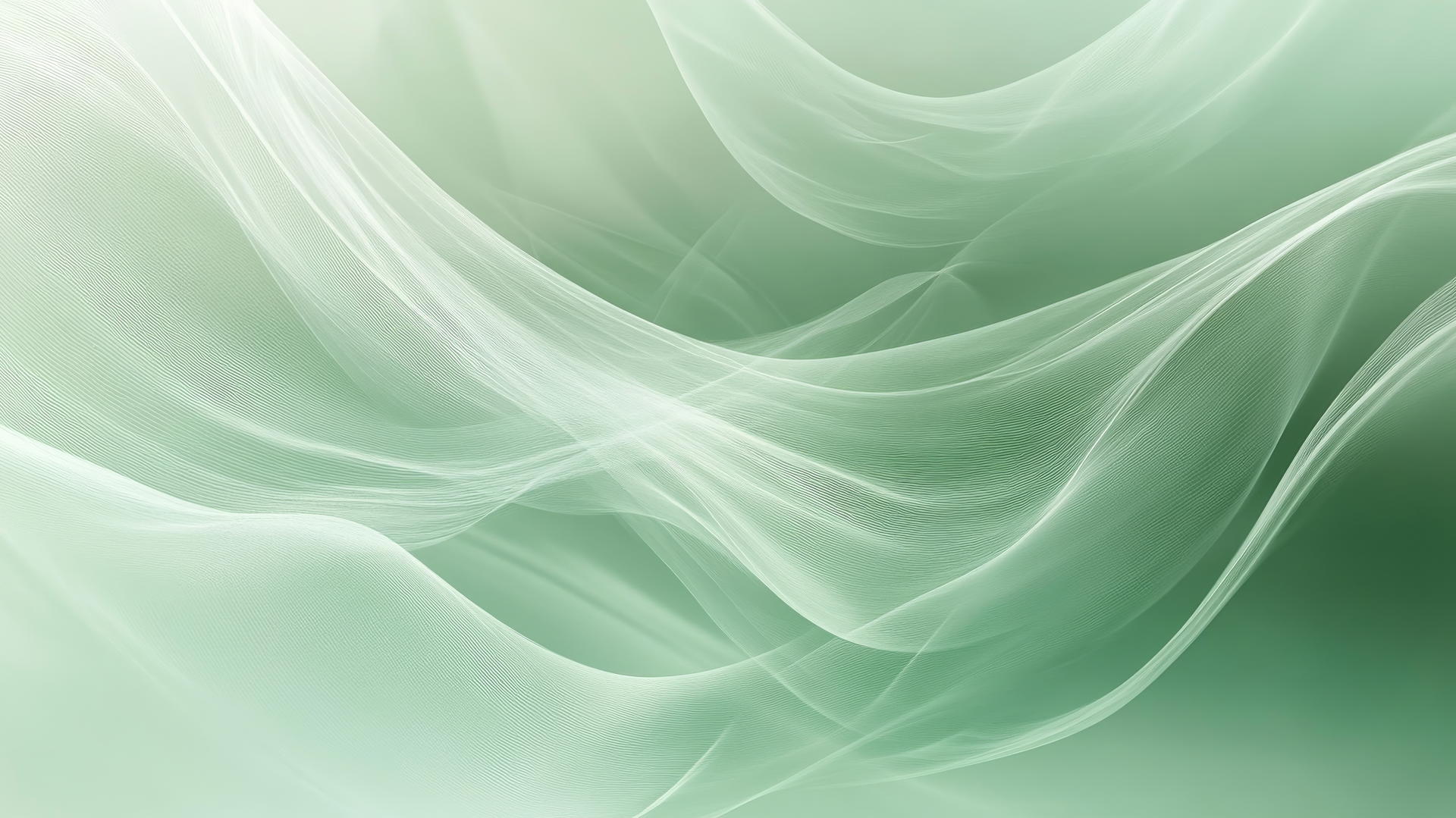 Light green wallpaper with abstract wave pattern, tranquil movement