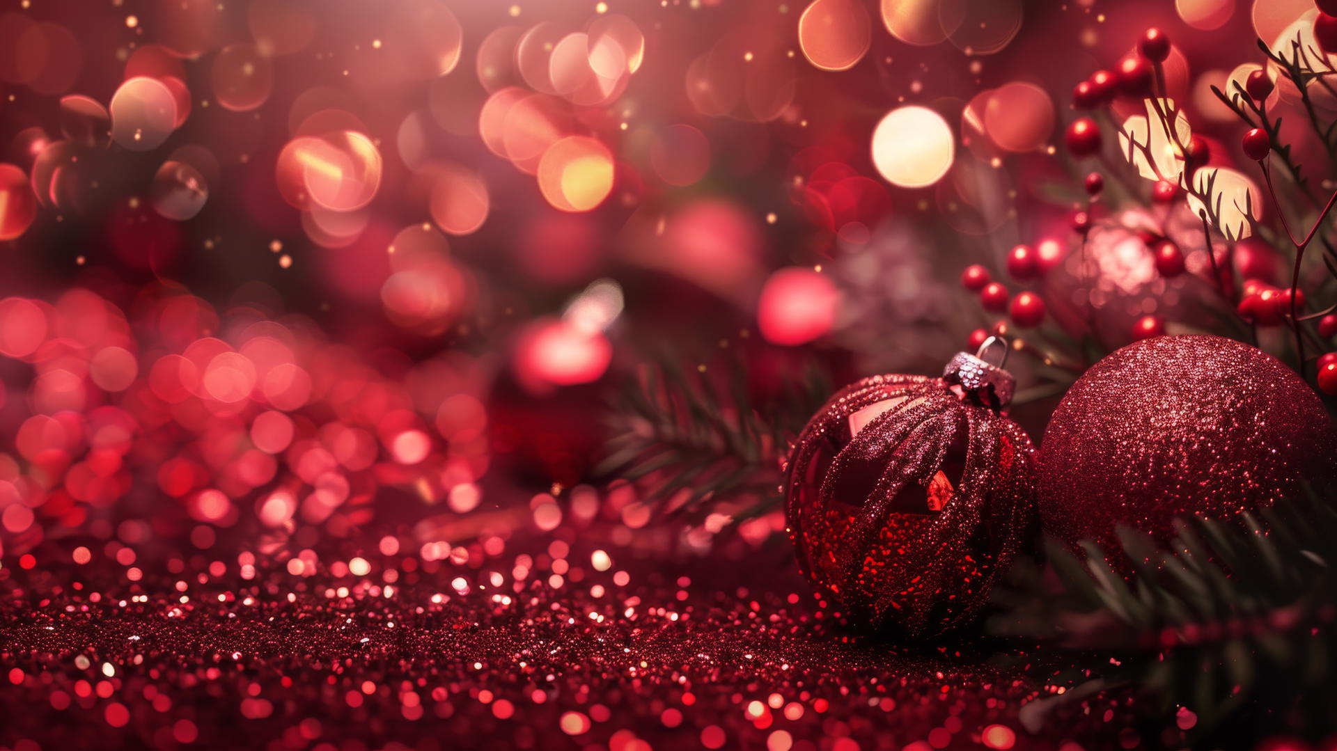 Christmas background with lots of red, in 4K resolution