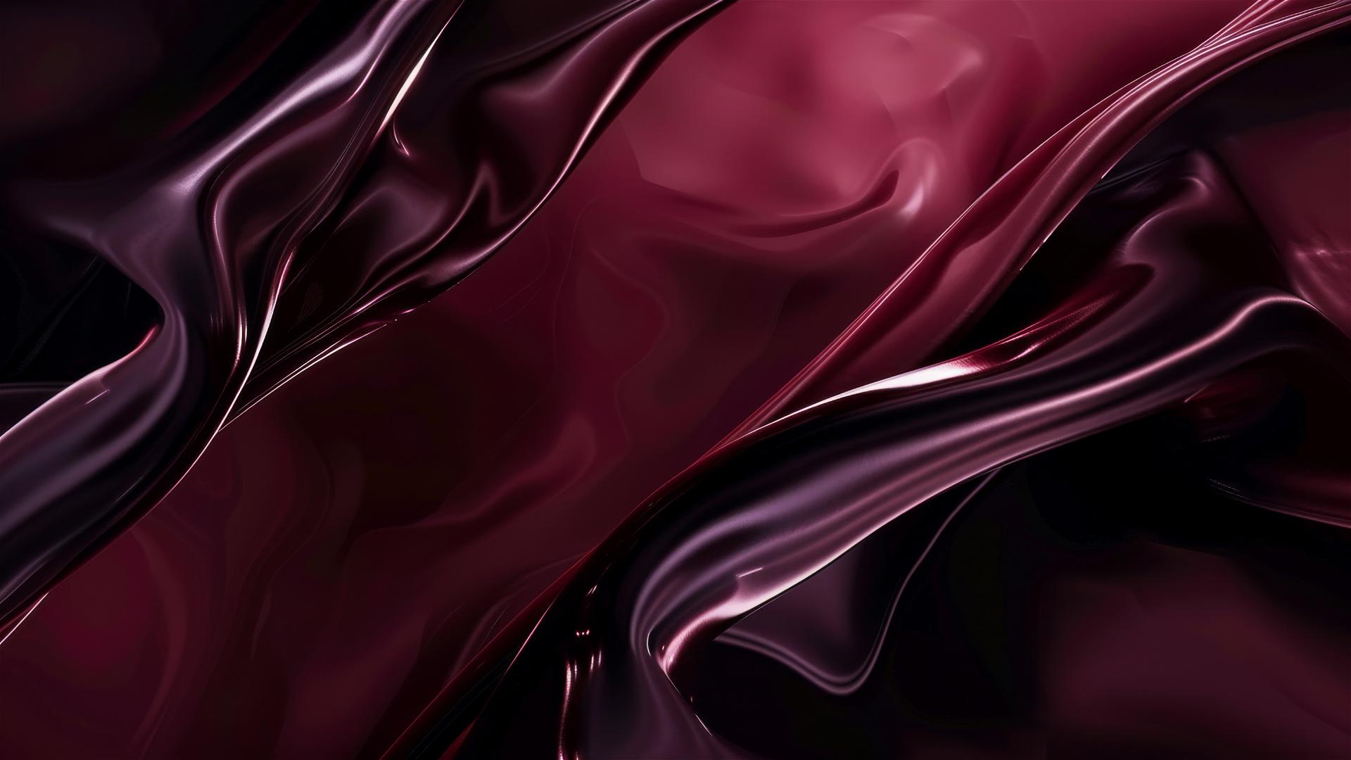 Minimalistic iPhone background with black maroon flowing shapes