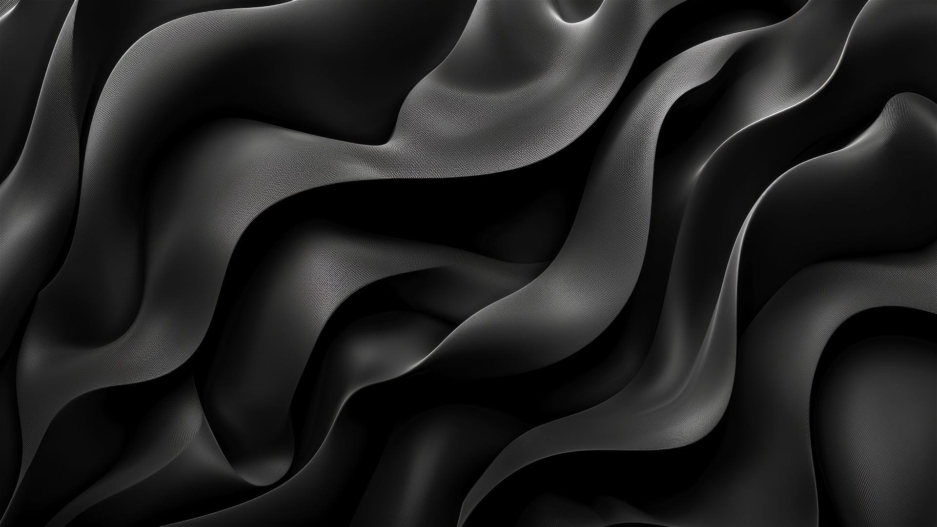 Black graphite flowing shapes on iPhone background