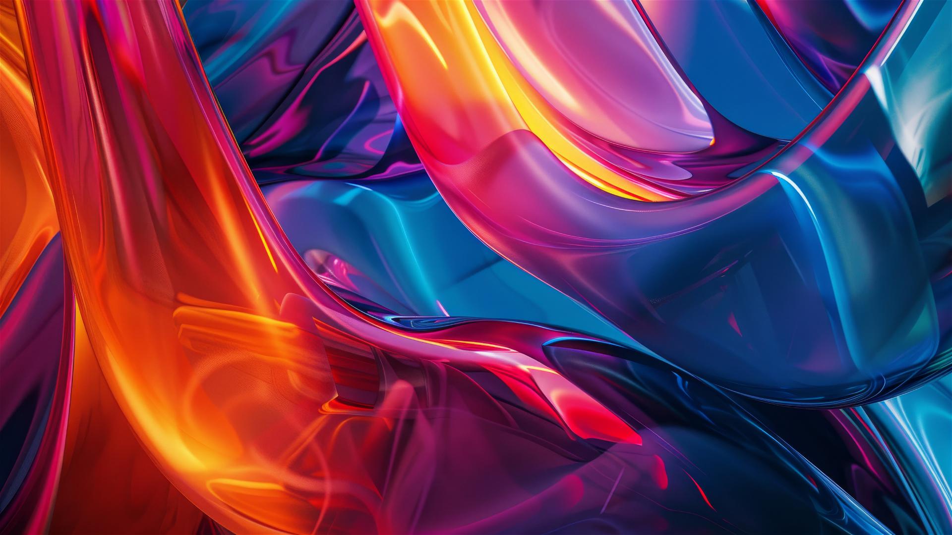 Bill Henson-styled vibrant futurist wallpaper with anamorphic lens effect and multilayered abstractions.