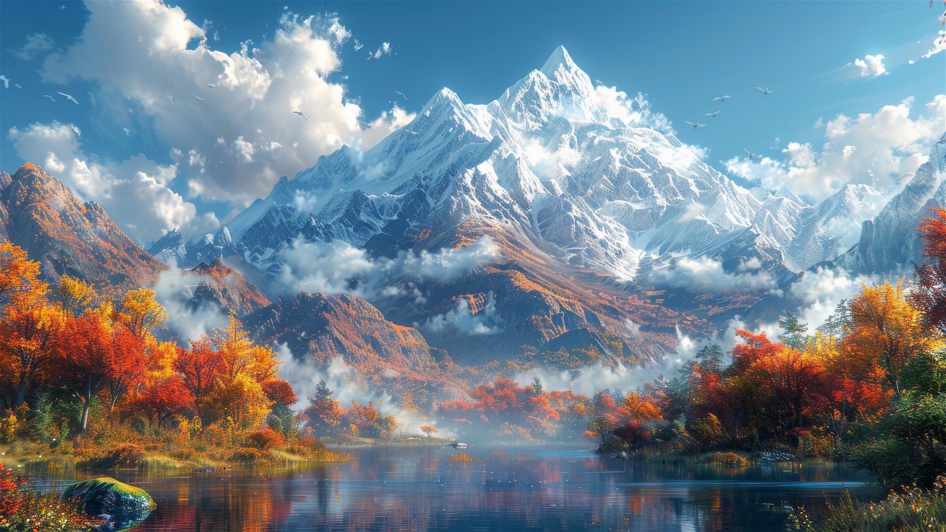 High mountains in rich detail and perfect composition
