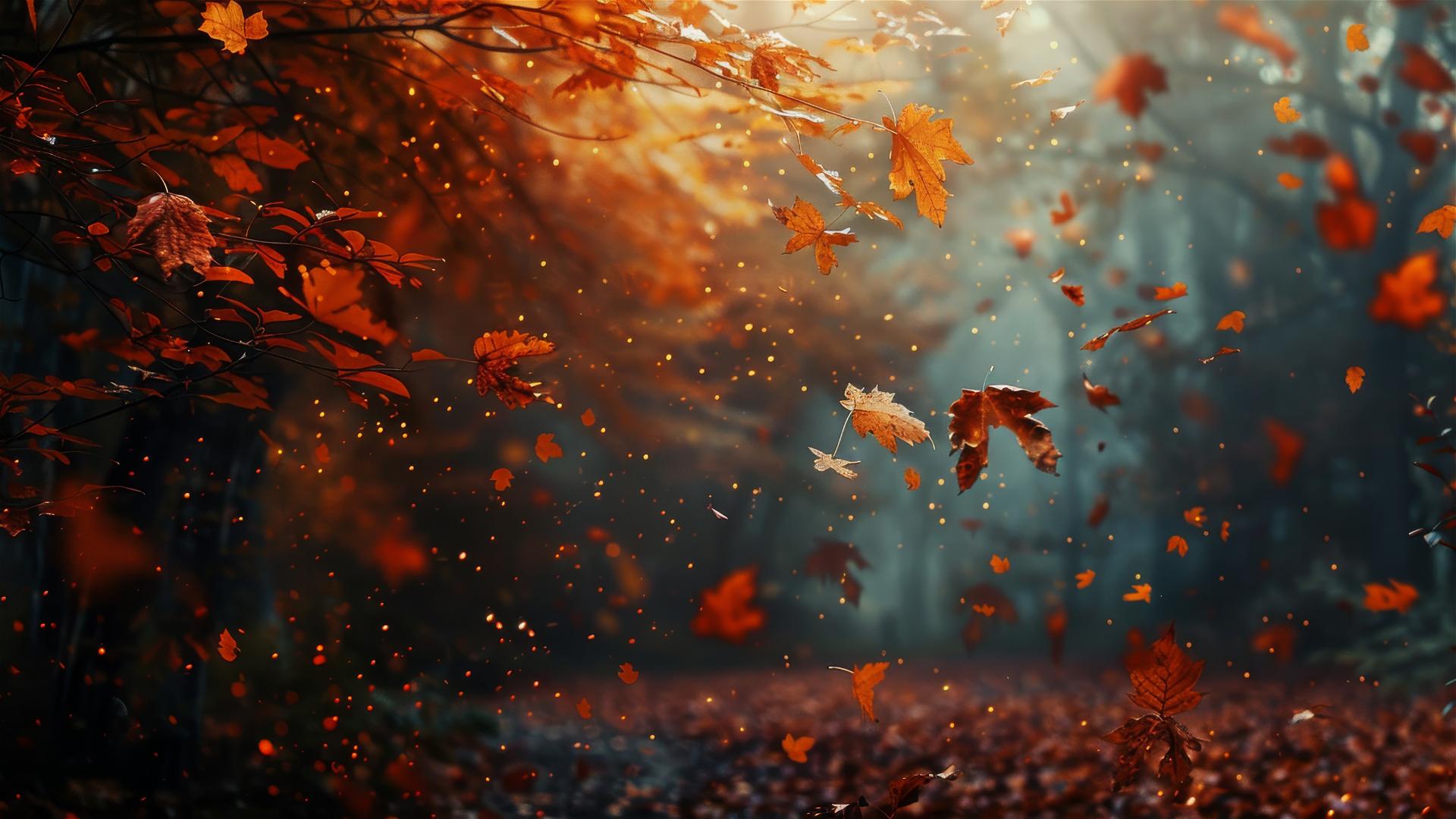 Aesthetic autumn background in 4K resolution